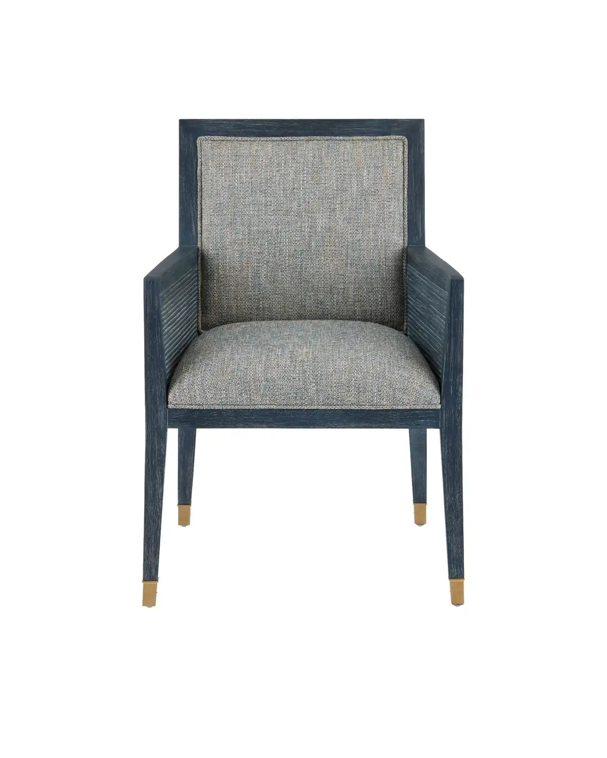 CURREY & COMPANY, SANTOS VINTAGE NAVY ARMCHAIR BARRETT DUSK, LOUNGE