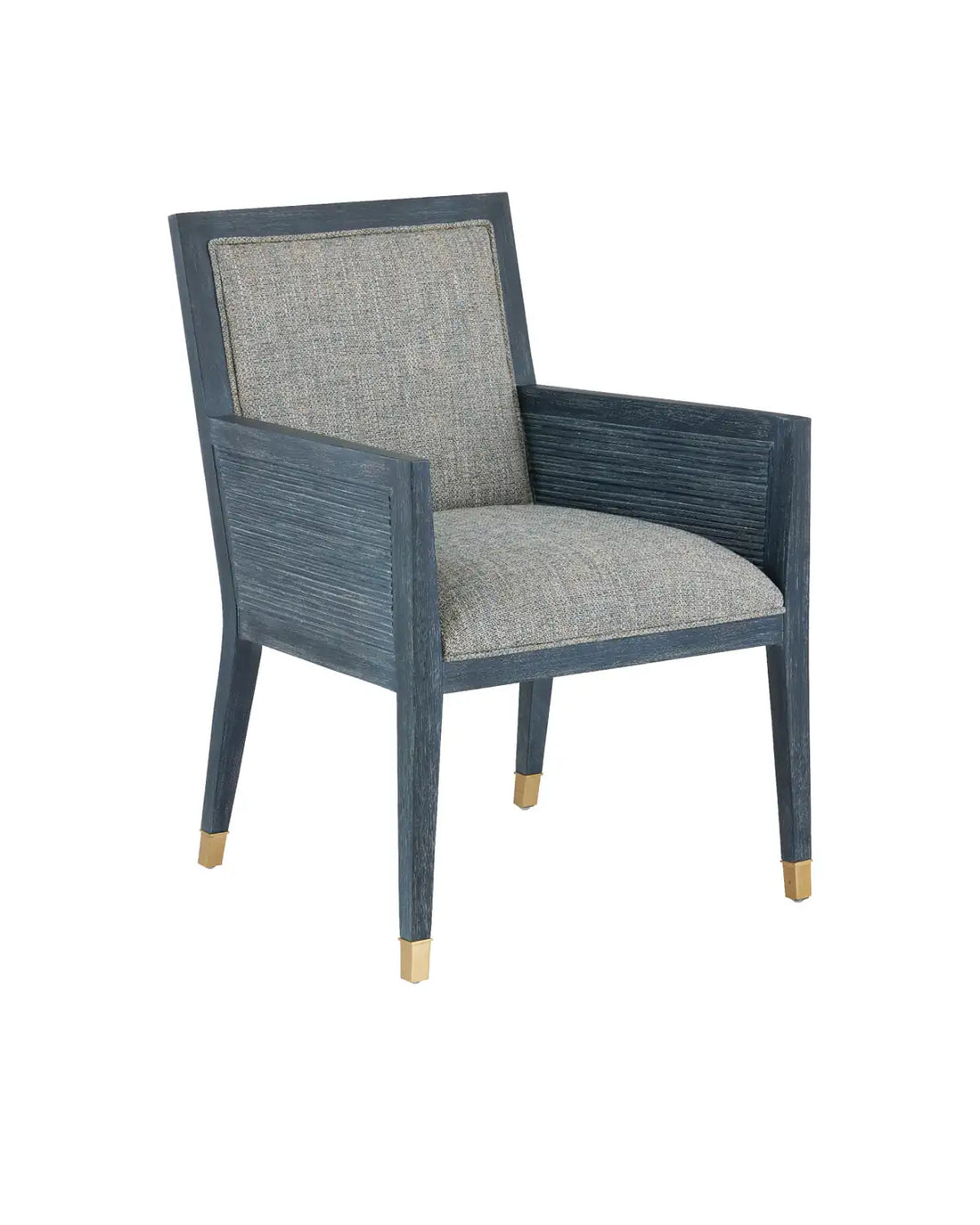 CURREY & COMPANY, SANTOS VINTAGE NAVY ARMCHAIR BARRETT DUSK, LOUNGE