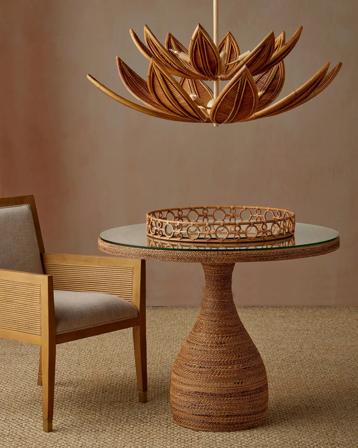 CURREY & COMPANY, SANTOS SEA SAND ARMCHAIR LILLER MALT, LOUNGE