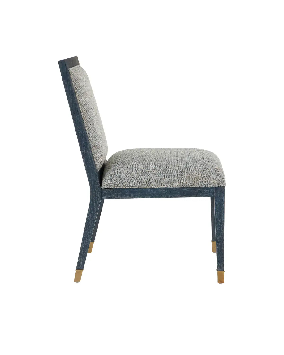 CURREY & COMPANY, SANTOS VINTAGE NAVY SIDE CHAIR BARRETT DUSK, LOUNGE