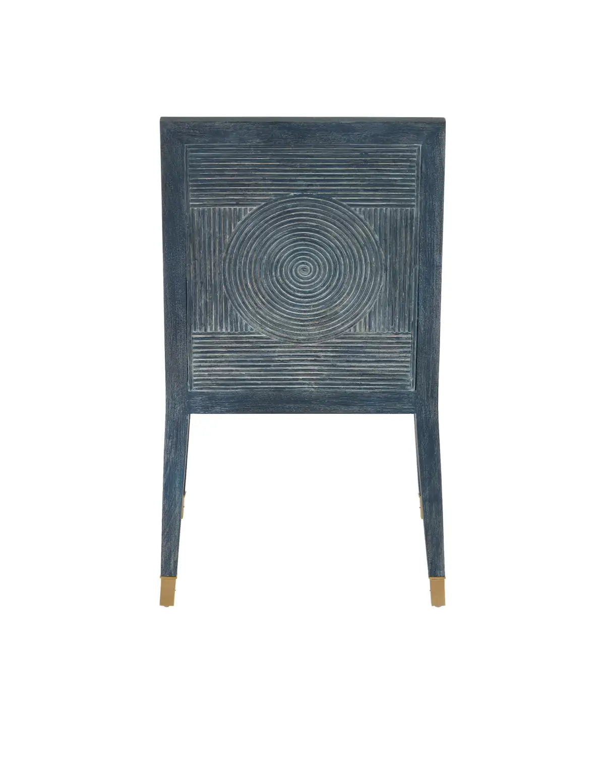 CURREY & COMPANY, SANTOS VINTAGE NAVY SIDE CHAIR BARRETT DUSK, LOUNGE