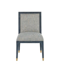 CURREY & COMPANY, SANTOS VINTAGE NAVY SIDE CHAIR BARRETT DUSK, LOUNGE