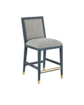 CURREY & COMPANY, SANTOS VINTAGE NAVY COUNTER STOOL BARRETT DUSK, BAR STOOLS