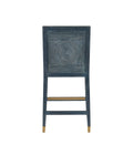 CURREY & COMPANY, SANTOS VINTAGE NAVY COUNTER STOOL BARRETT DUSK, BAR STOOLS