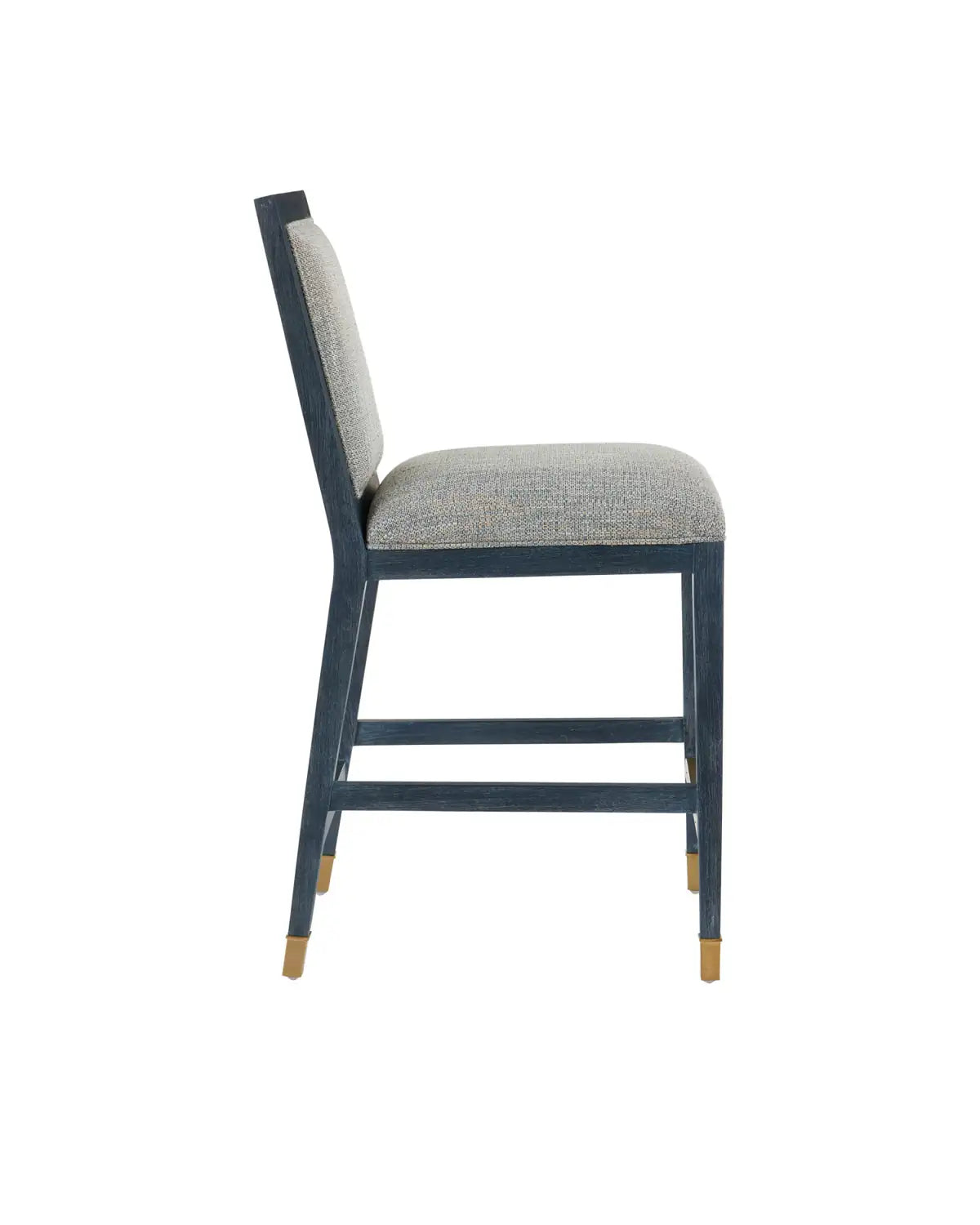 CURREY & COMPANY, SANTOS VINTAGE NAVY COUNTER STOOL BARRETT DUSK, BAR STOOLS