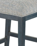 CURREY & COMPANY, SANTOS VINTAGE NAVY BAR STOOL BARRETT DUSK, BAR STOOLS