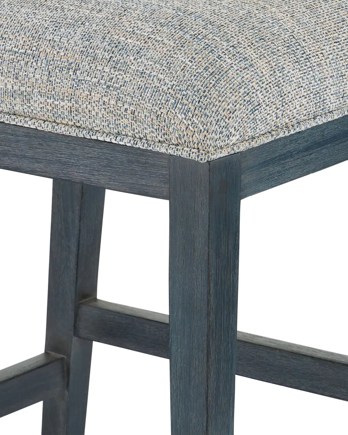 CURREY & COMPANY, SANTOS VINTAGE NAVY BAR STOOL BARRETT DUSK, BAR STOOLS