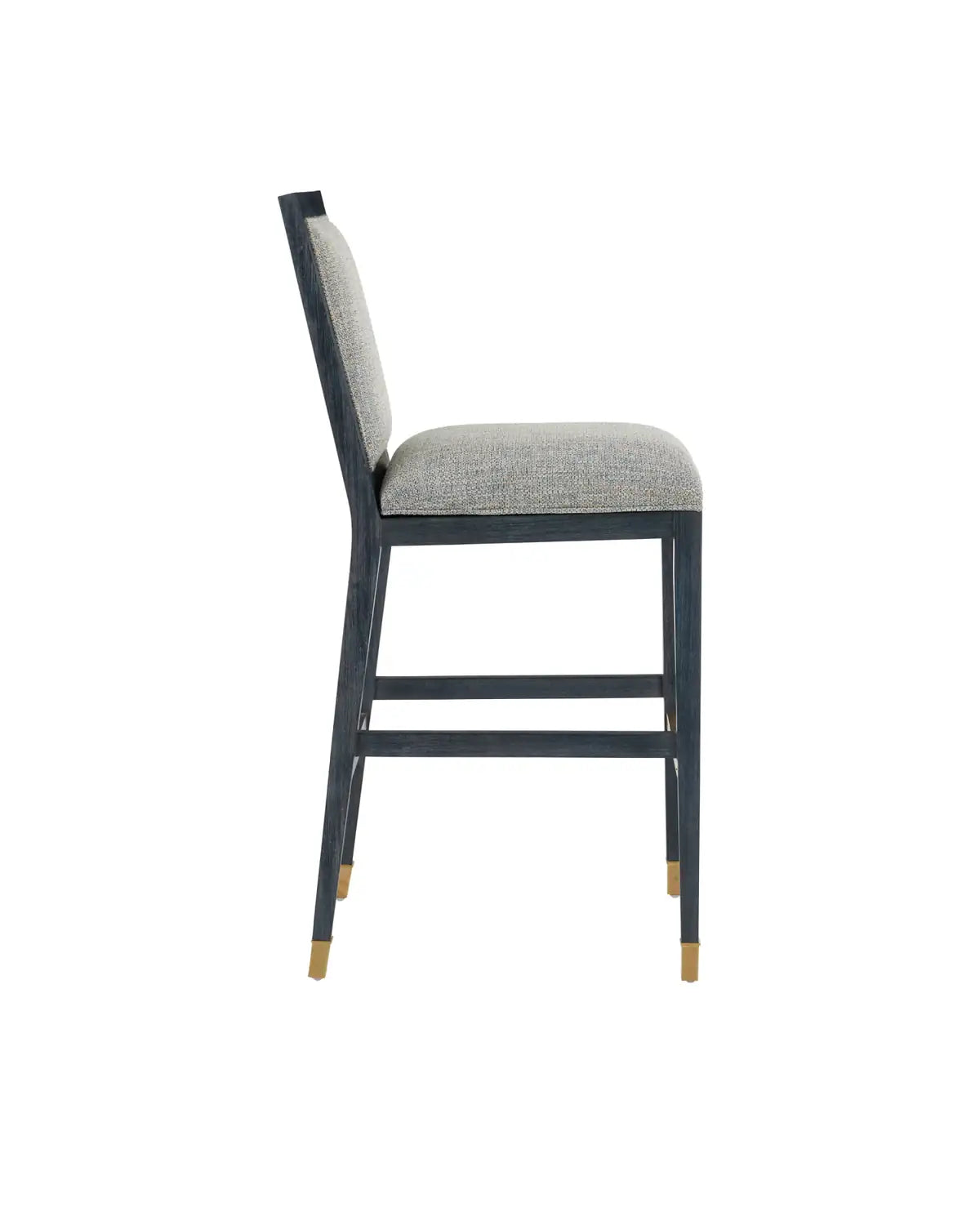 CURREY & COMPANY, SANTOS VINTAGE NAVY BAR STOOL BARRETT DUSK, BAR STOOLS