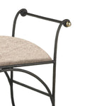 CURREY & COMPANY MABEL OTTOMAN PERF BARRETT SANDSTONE - Benches, Ottoman, Stools