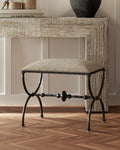 CURREY & COMPANY AGORA OTTOMAN CALCUTTA PEPPERCORN - Benches, Ottoman, Stools