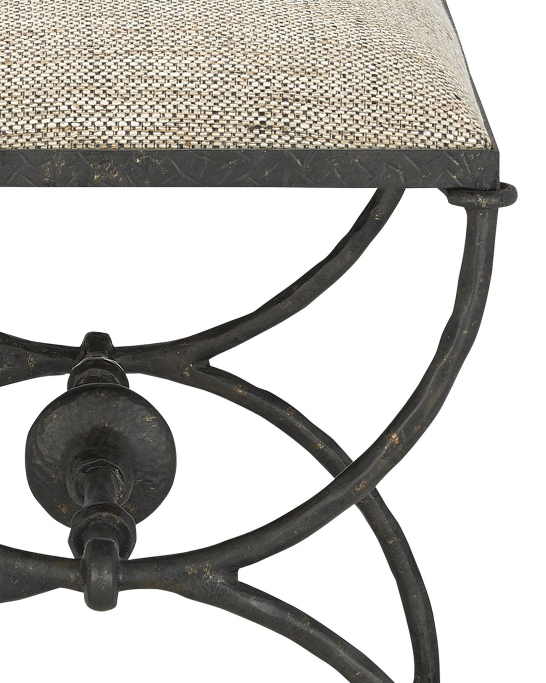 CURREY & COMPANY AGORA OTTOMAN CALCUTTA PEPPERCORN - Benches, Ottoman, Stools