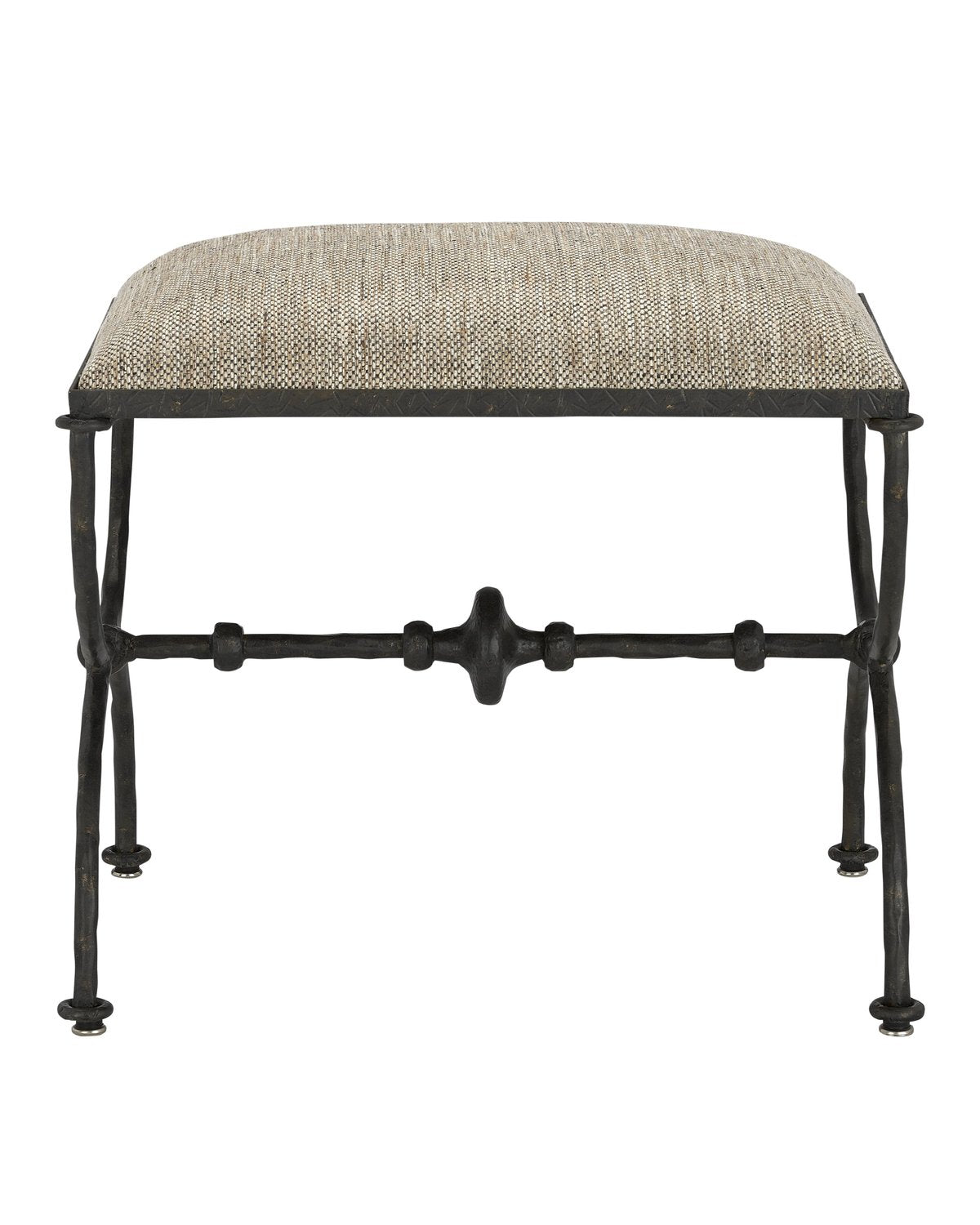 CURREY & COMPANY AGORA OTTOMAN CALCUTTA PEPPERCORN - Benches, Ottoman, Stools