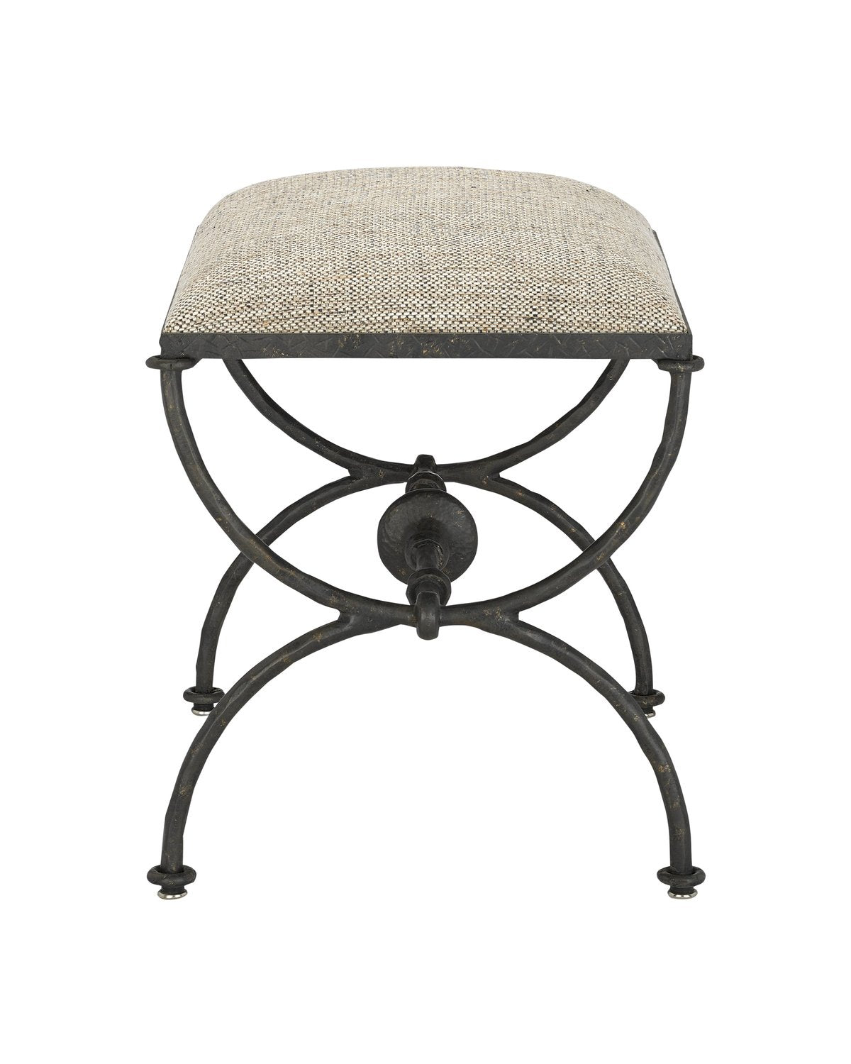 CURREY & COMPANY AGORA OTTOMAN CALCUTTA PEPPERCORN - Benches, Ottoman, Stools