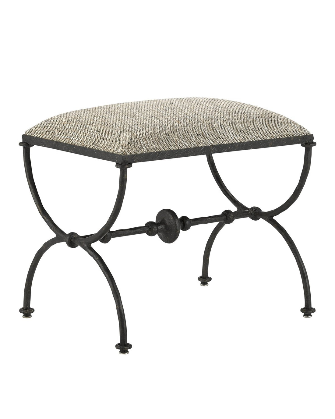 CURREY & COMPANY AGORA OTTOMAN CALCUTTA PEPPERCORN - Benches, Ottoman, Stools