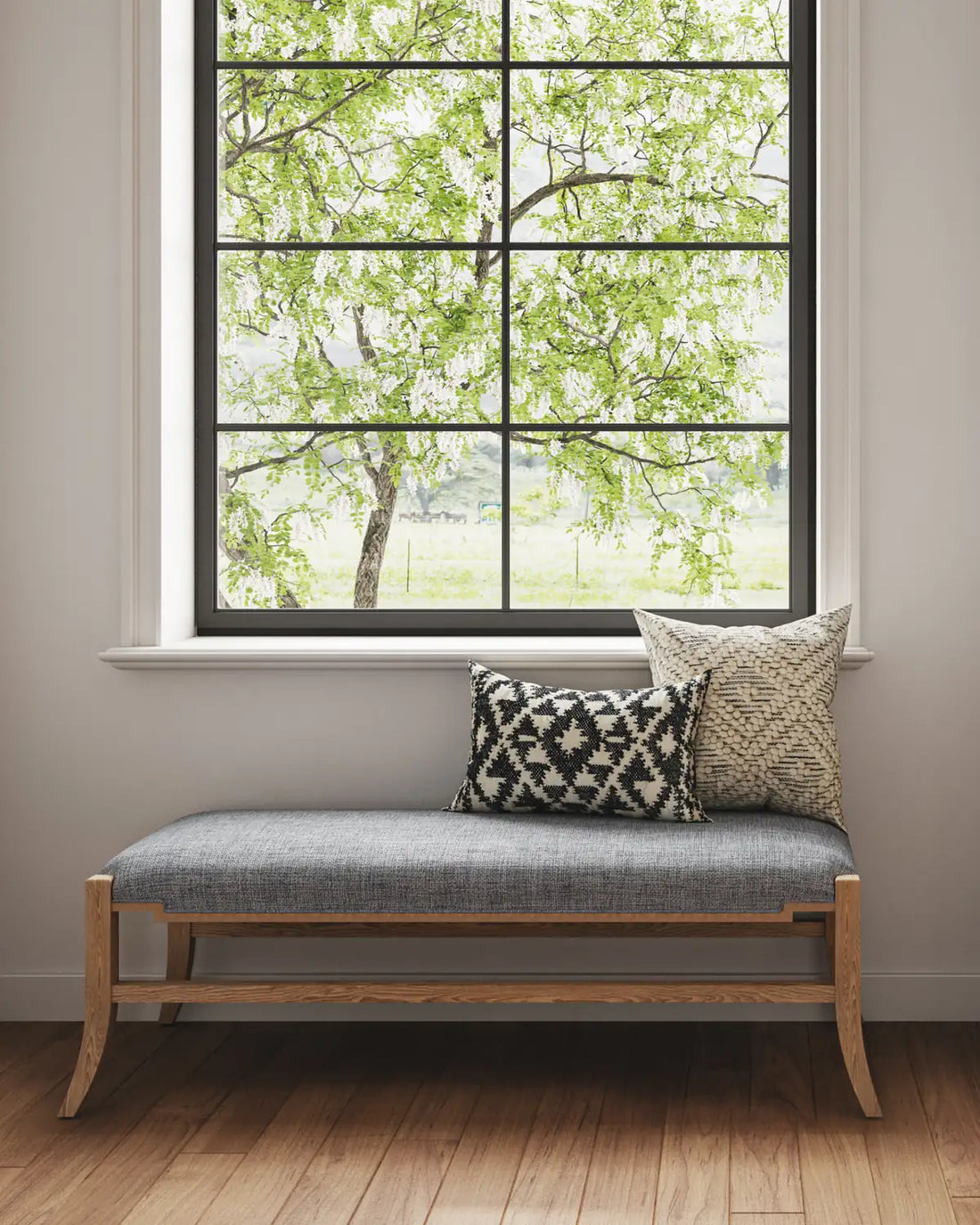 CURREY & COMPANY MELANIE BLONDE BENCH GREENLIGHT POWDER - Benches, Ottoman, Stools