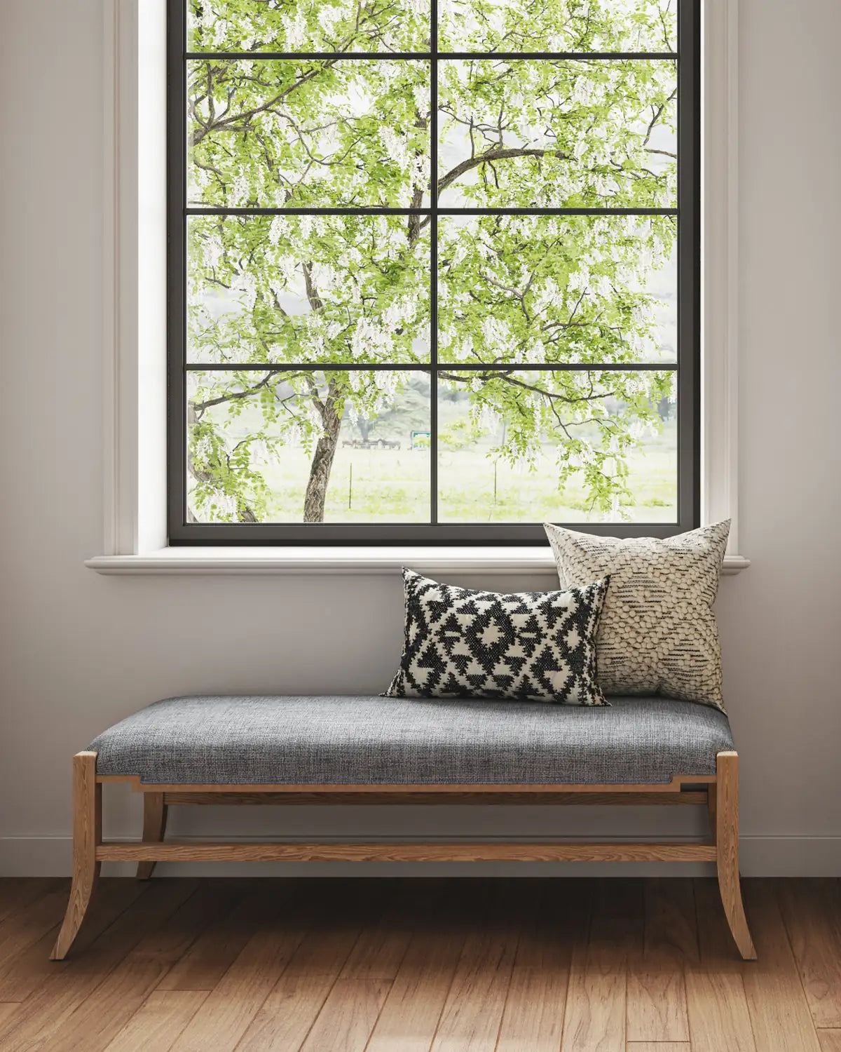 CURREY & COMPANY MELANIE BLONDE BENCH GREENLIGHT POWDER - Benches, Ottoman, Stools