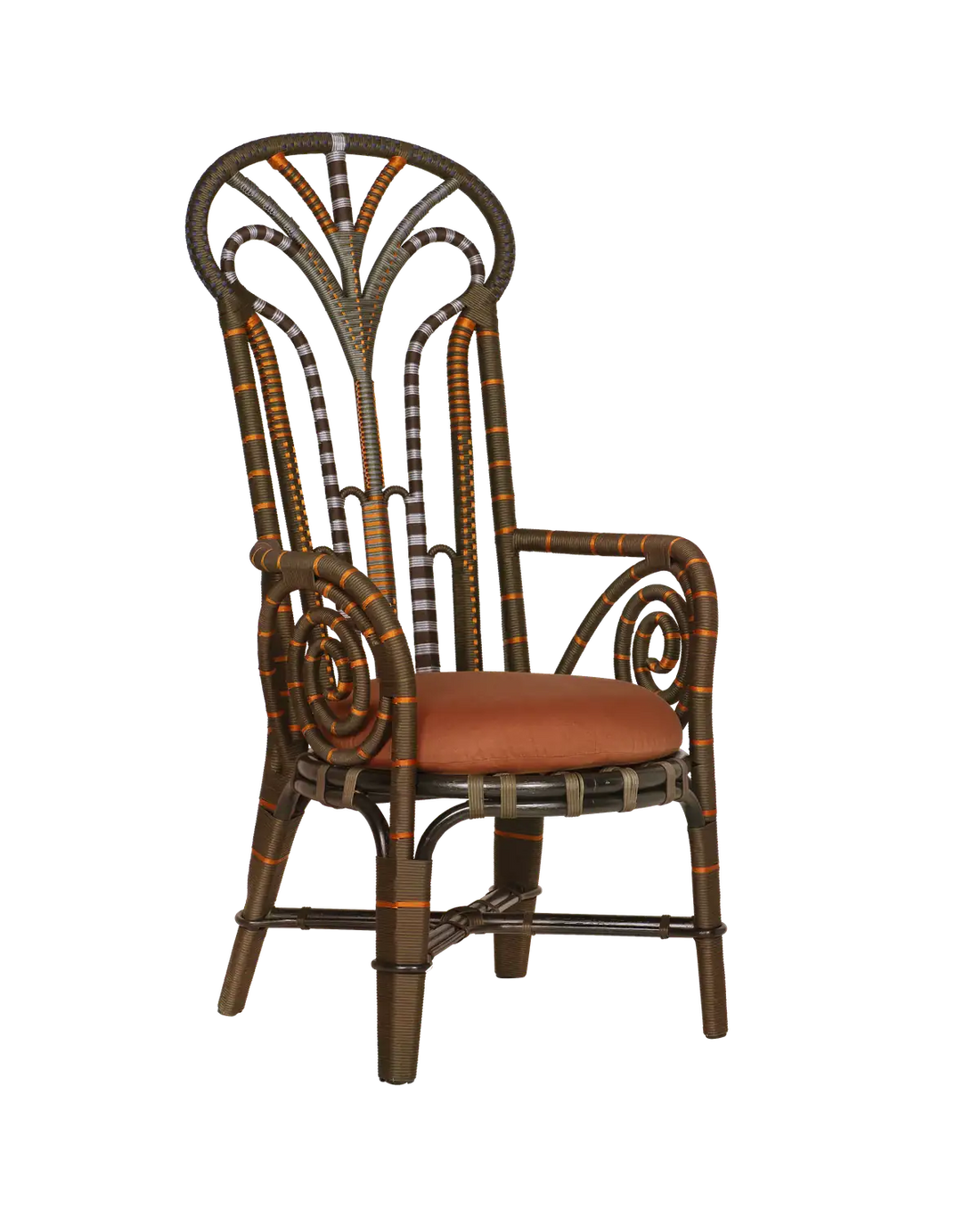 CURREY & COMPANY BENIN THRONE ARMCHAIR LINHO ADOBE | 7000-1062