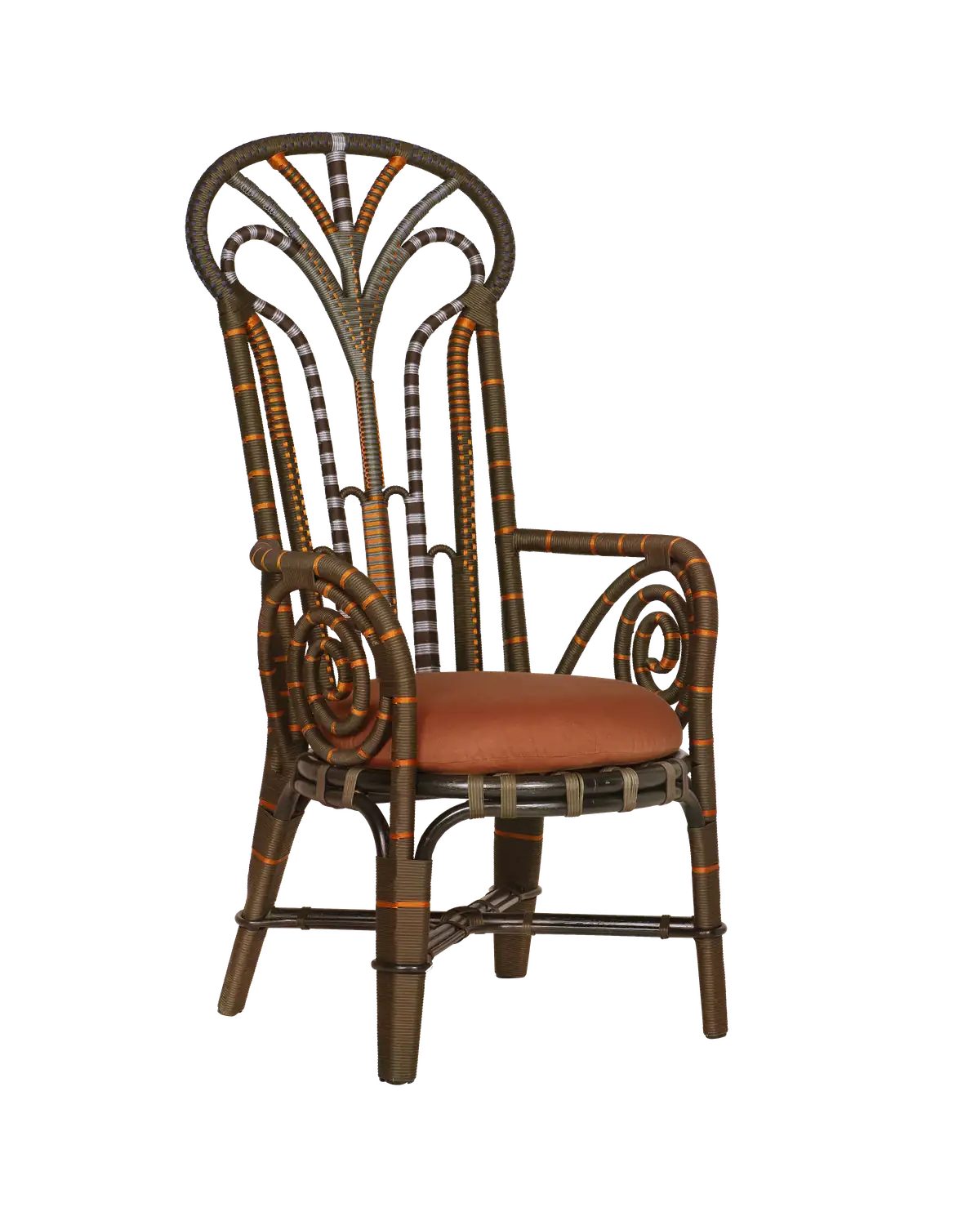 CURREY & COMPANY BENIN THRONE ARMCHAIR LINHO ADOBE | 7000-1062