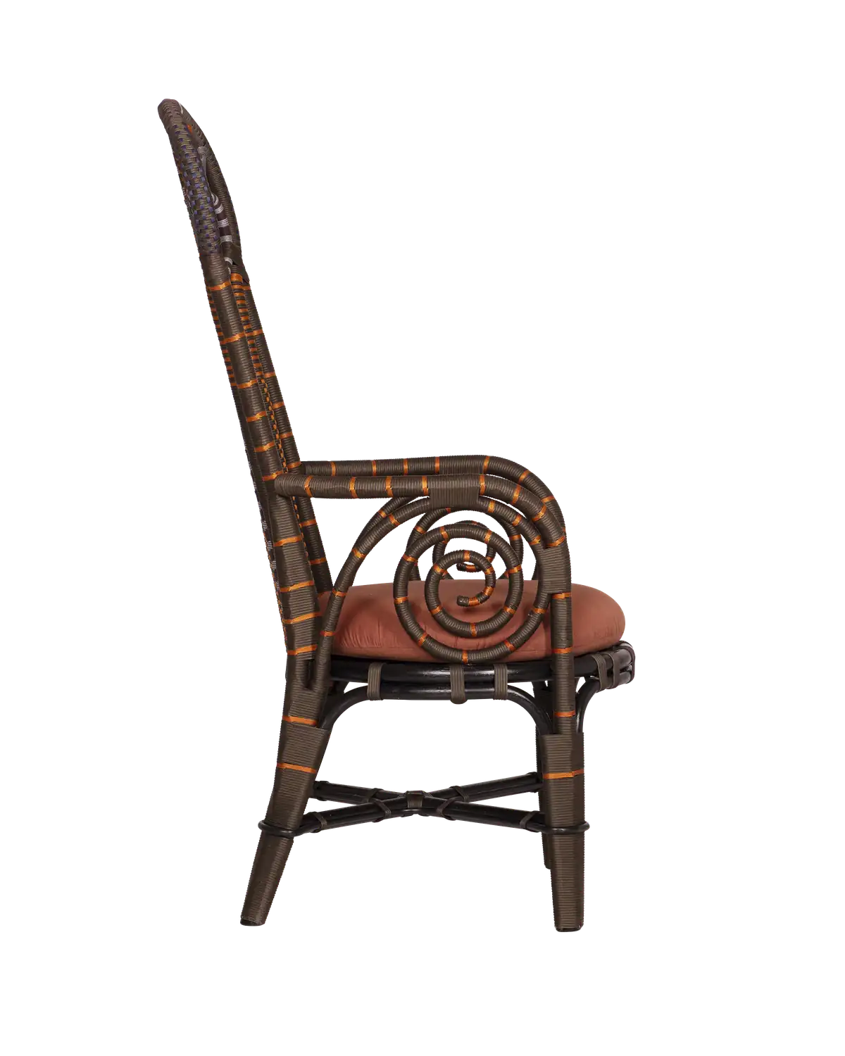 CURREY & COMPANY BENIN THRONE ARMCHAIR LINHO ADOBE | 7000-1062