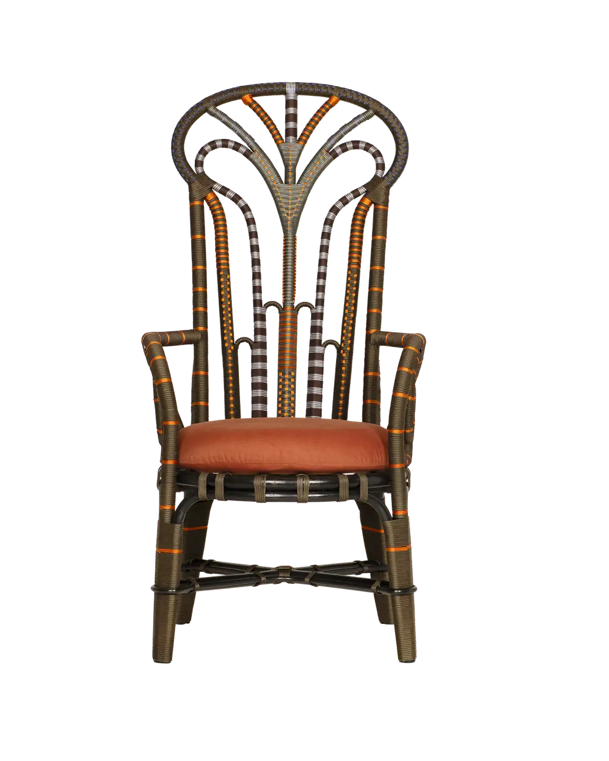 CURREY & COMPANY BENIN THRONE ARMCHAIR LINHO ADOBE | 7000-1062
