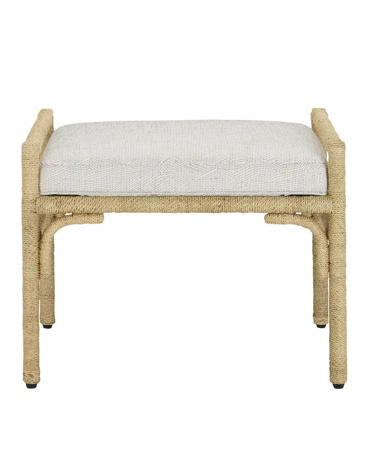 CURREY & COMPANY OLISA OTTOMAN ROWANN PEARL - Benches, Ottoman, Stools