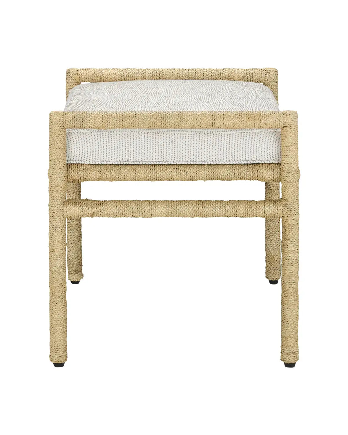 CURREY & COMPANY OLISA OTTOMAN ROWANN PEARL - Benches, Ottoman, Stools