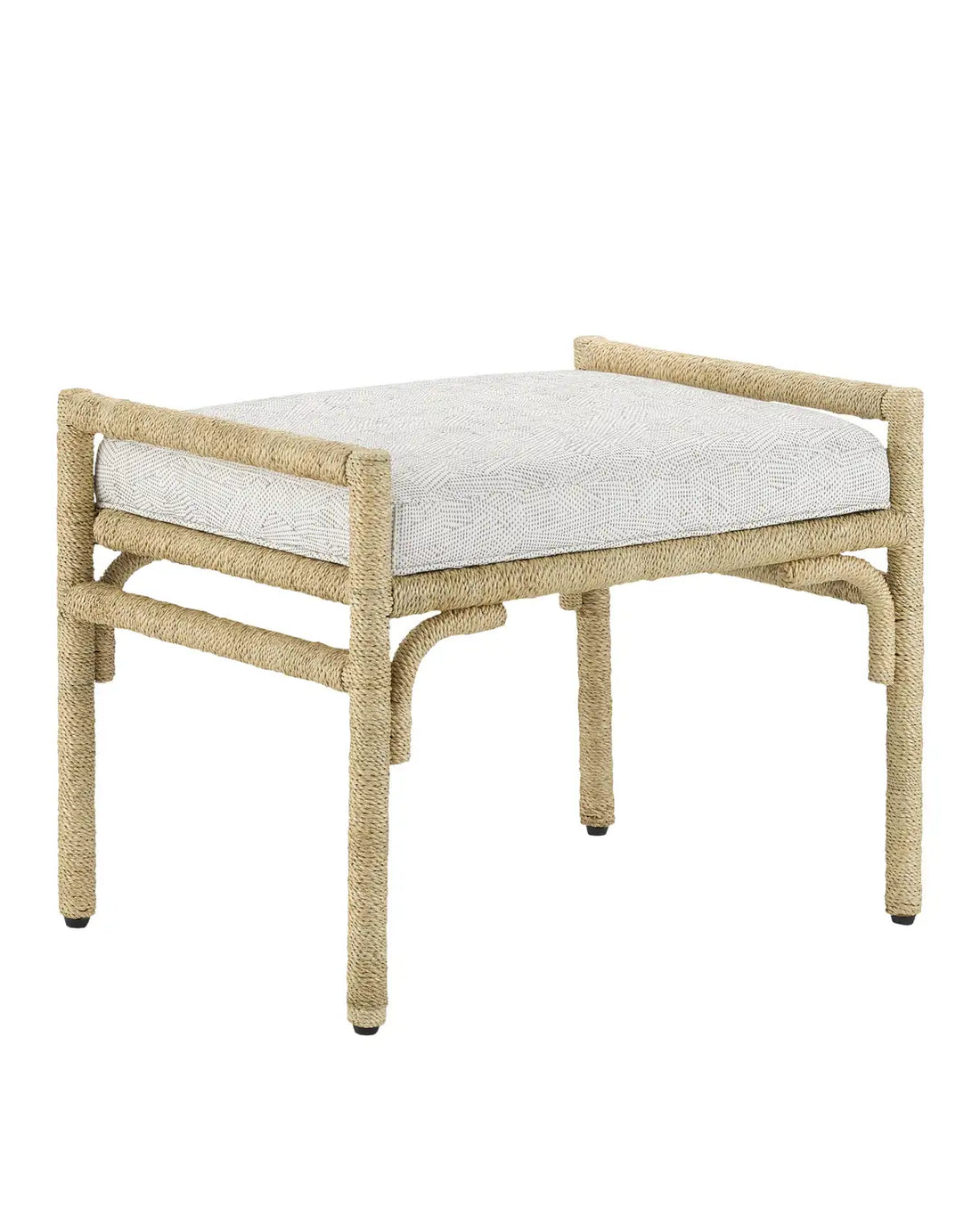CURREY & COMPANY OLISA OTTOMAN ROWANN PEARL - Benches, Ottoman, Stools
