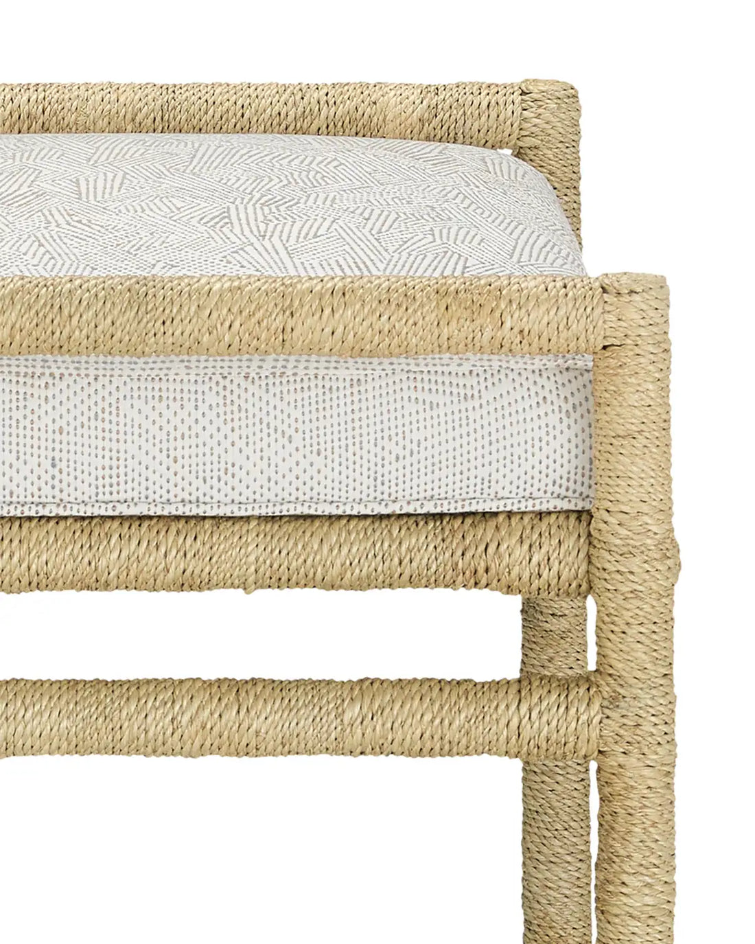 CURREY & COMPANY OLISA OTTOMAN ROWANN PEARL - Benches, Ottoman, Stools