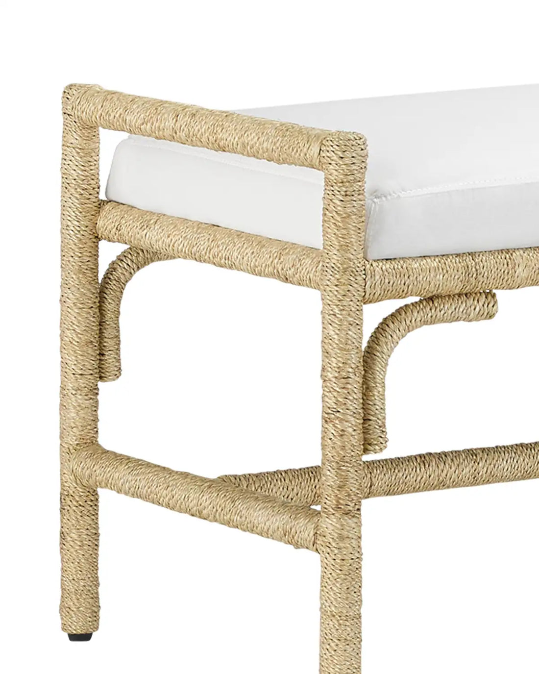 CURREY & COMPANY OLISA BENCH MUSLIN - Benches, Ottoman, Stools