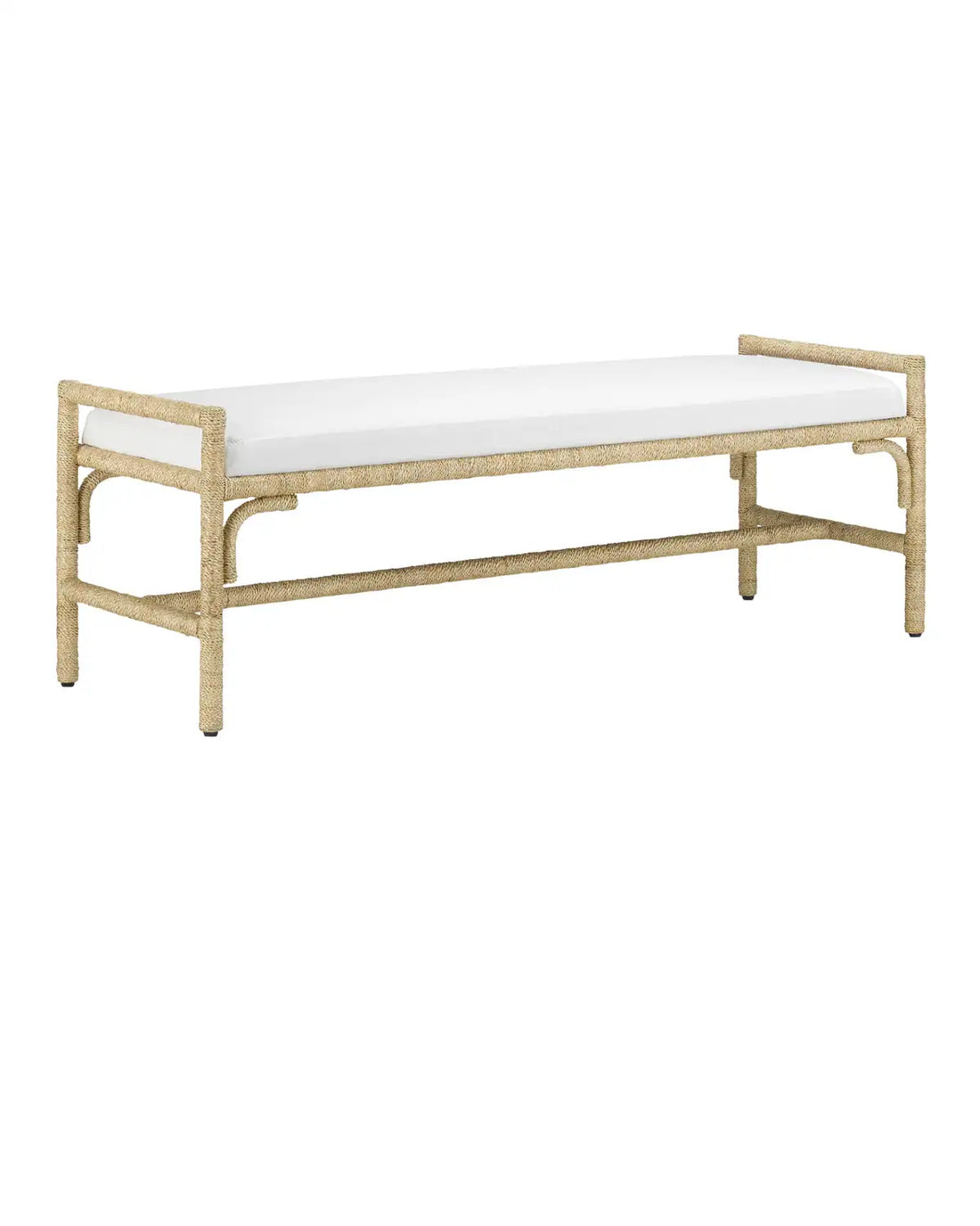 CURREY & COMPANY OLISA BENCH MUSLIN - Benches, Ottoman, Stools
