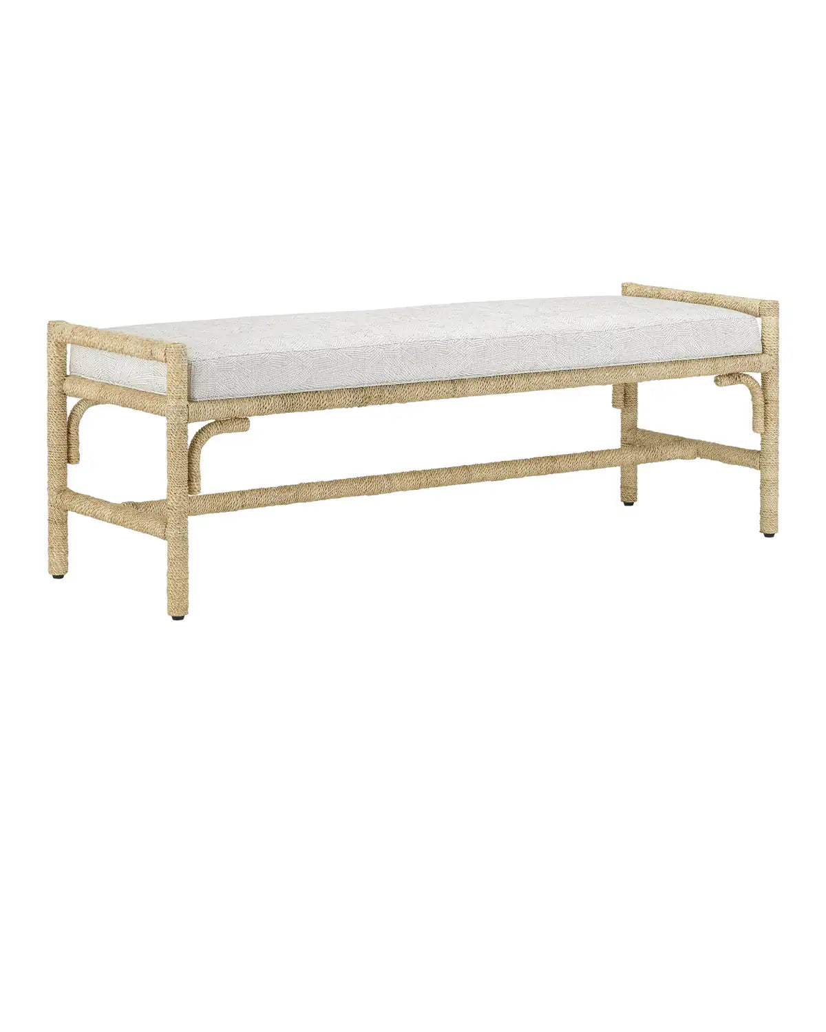 CURREY & COMPANY OLISA BENCH ROWANN PEARL - Benches, Ottoman, Stools