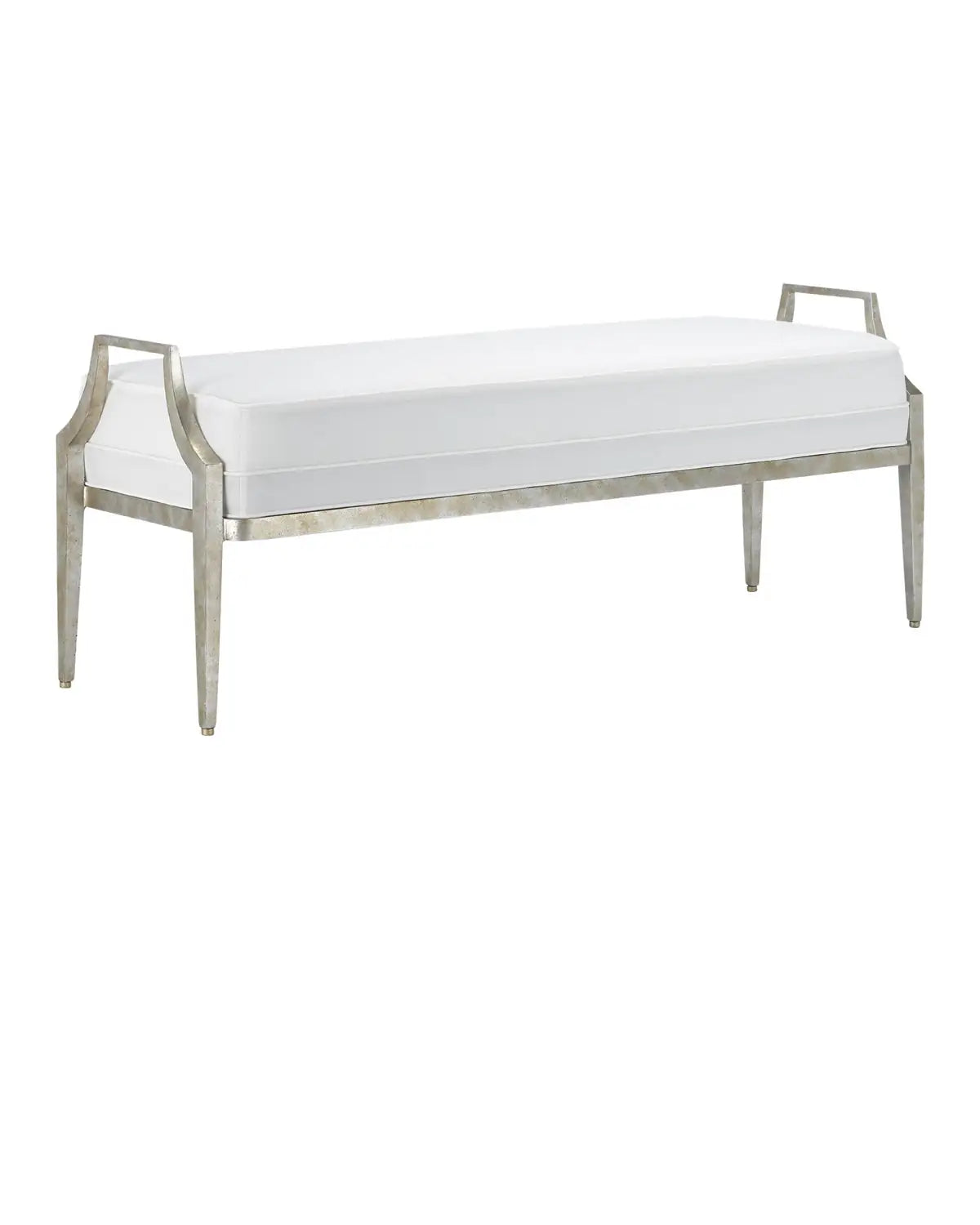 CURREY & COMPANY TORREY BENCH MUSLIN - Benches, Ottoman, Stools