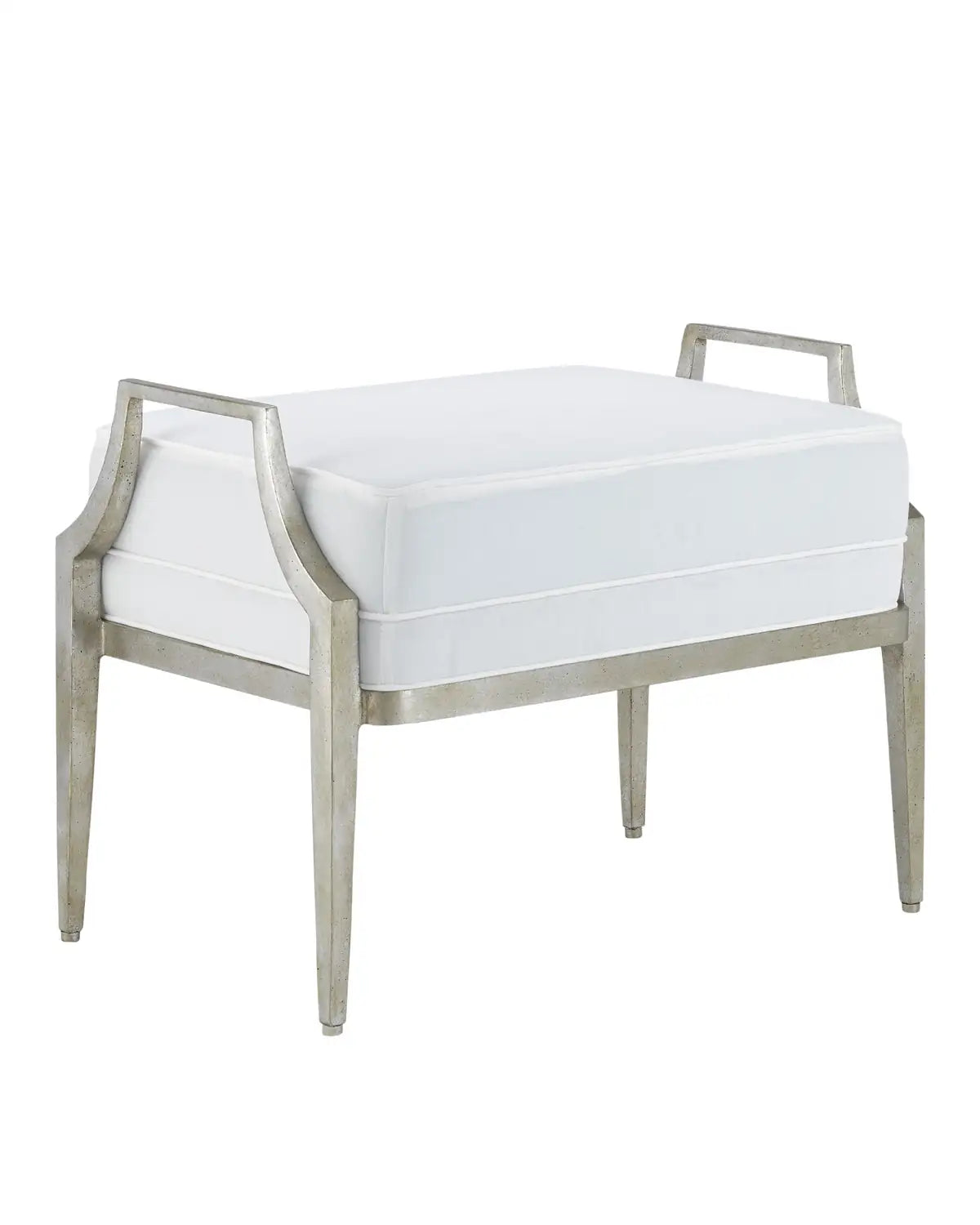 CURREY & COMPANY TORREY OTTOMAN MUSLIN - Benches, Ottoman, Stools