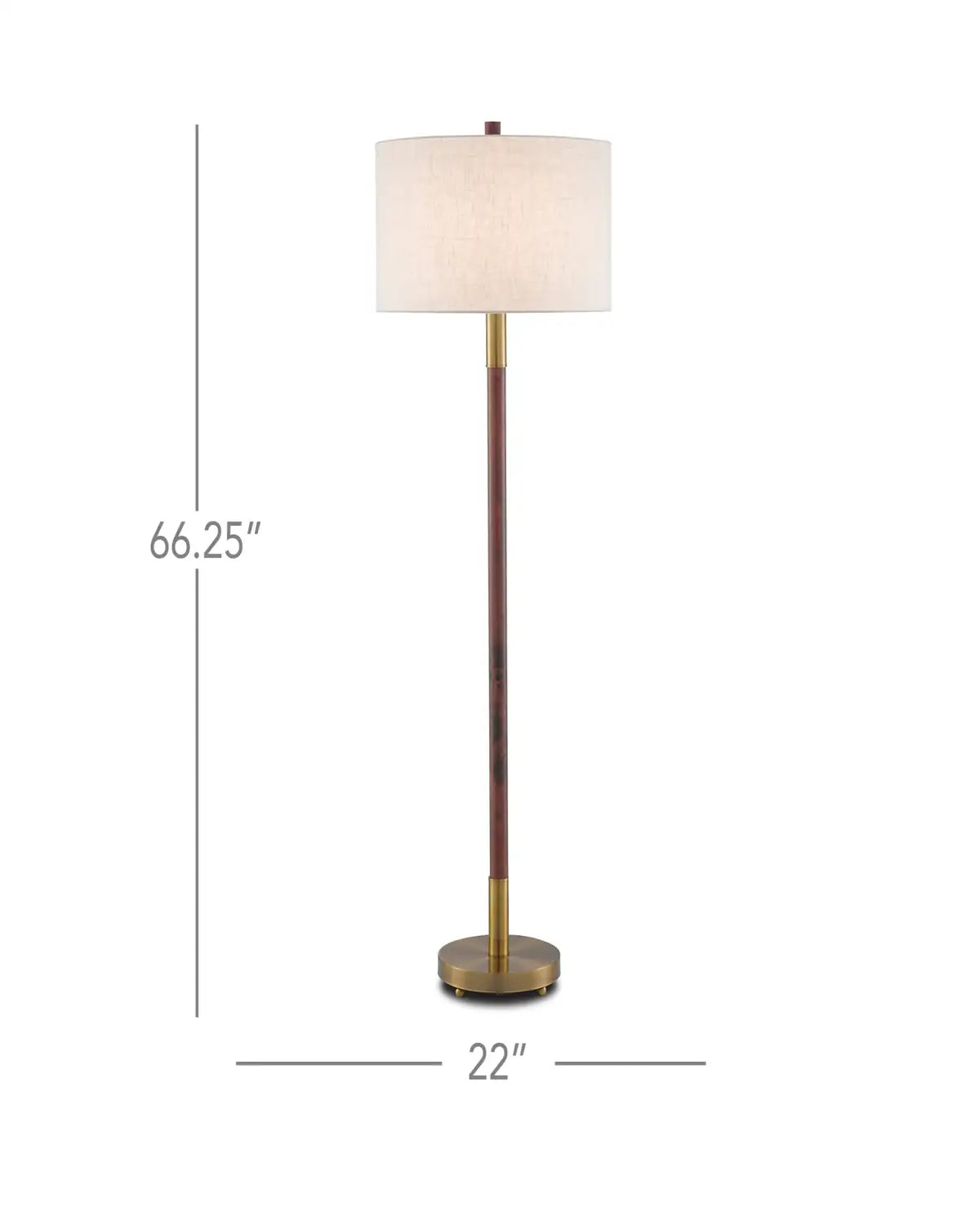 CURREY & COMPANY, BRAVO MAHOGANY FLOOR LAMP, FLOOR LAMP