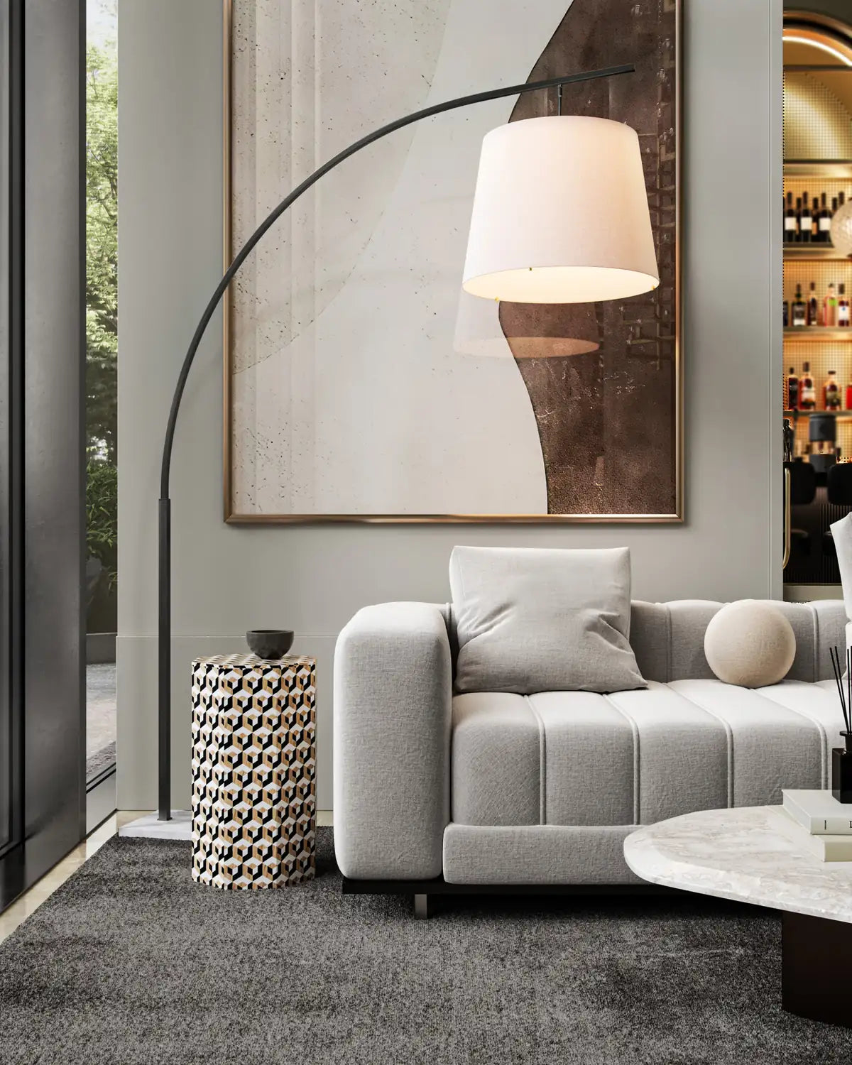 CURREY & COMPANY, CLOISTER FLOOR LAMP, FLOOR LAMP