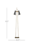 CURREY & COMPANY, DUET FLOOR LAMP, FLOOR LAMP