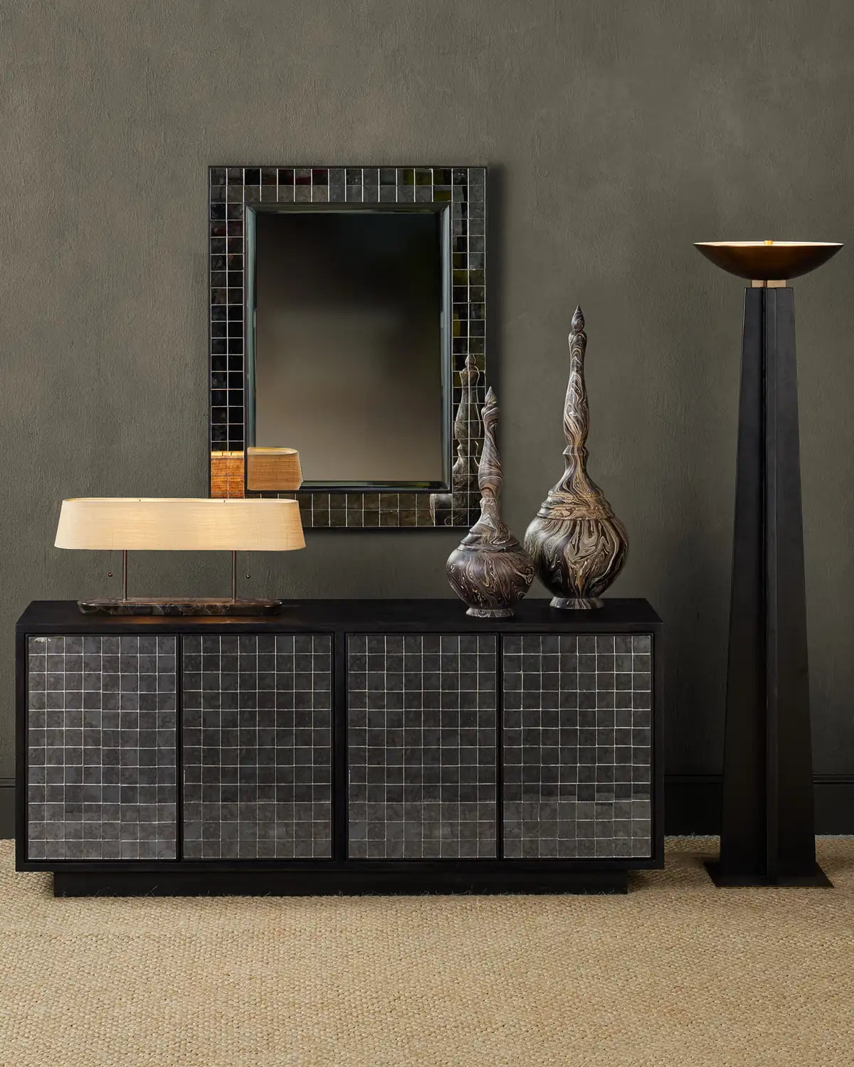 CURREY & COMPANY, CALYX TORCHIERE FLOOR LAMP, FLOOR LAMP