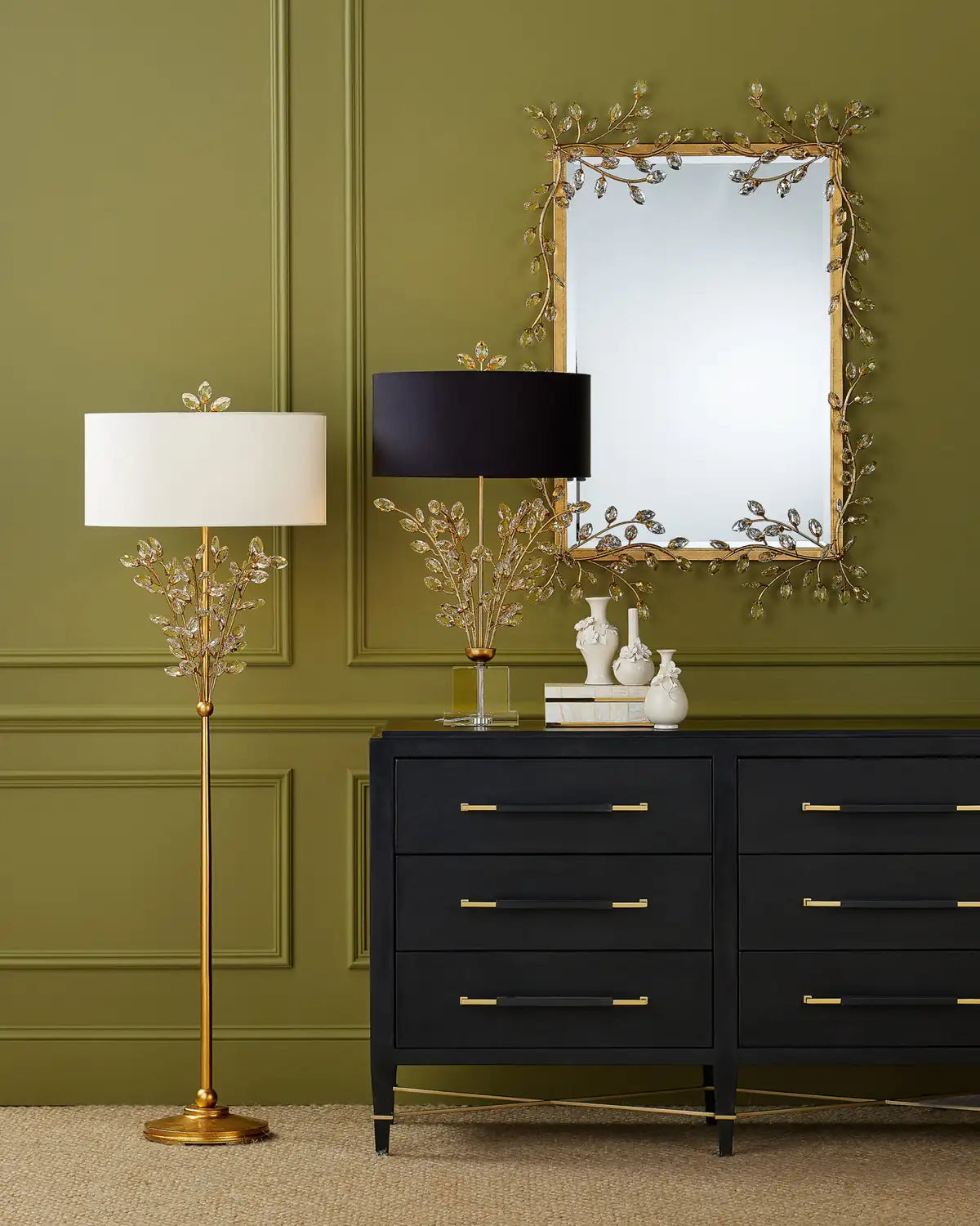 CURREY & COMPANY, FORGET-ME-NOT FLOOR LAMP, FLOOR LAMP