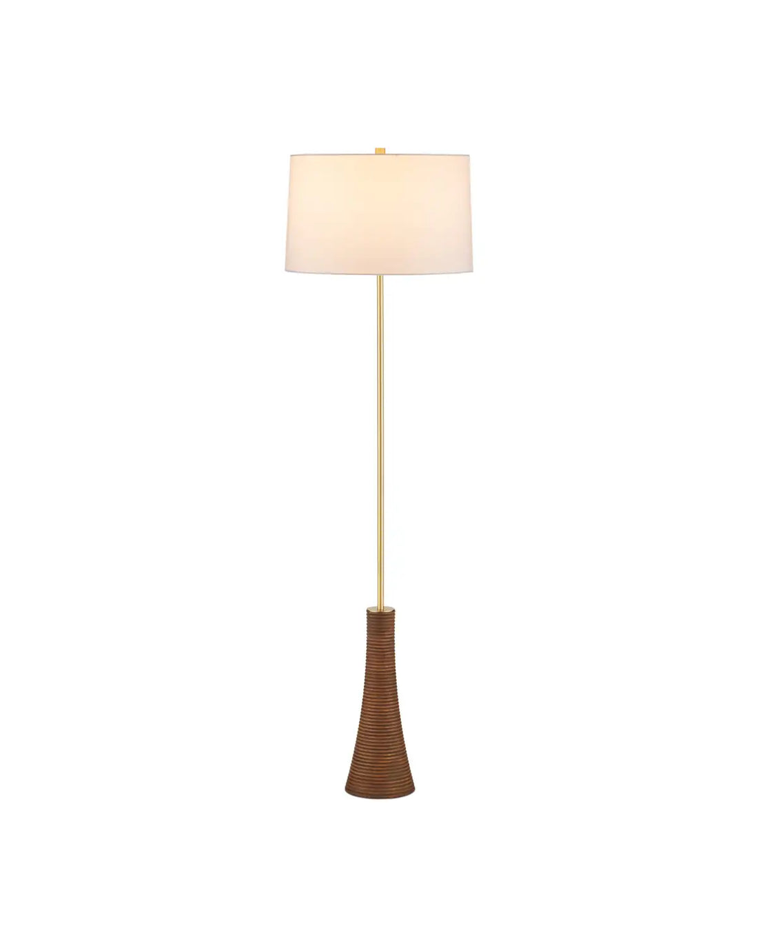 CURREY & COMPANY, LATHE FLOOR LAMP, FLOOR LAMP