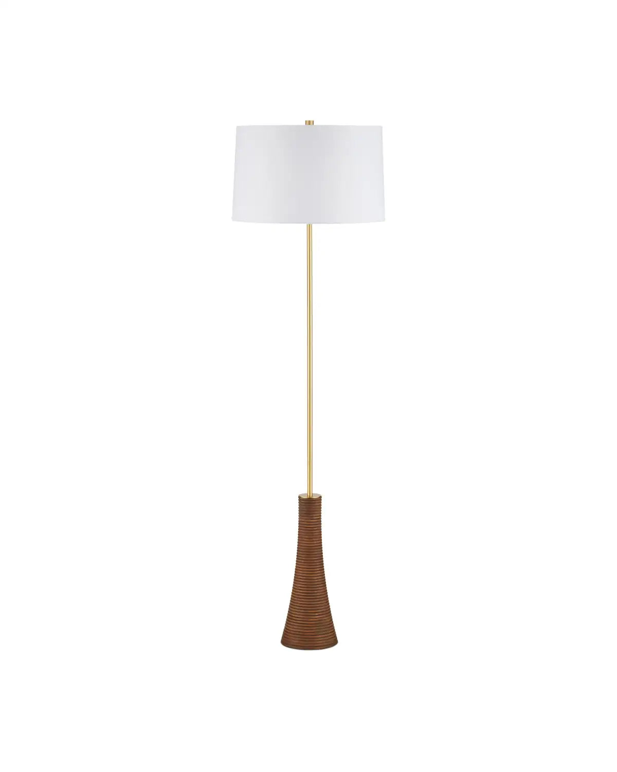 CURREY & COMPANY, LATHE FLOOR LAMP, FLOOR LAMP