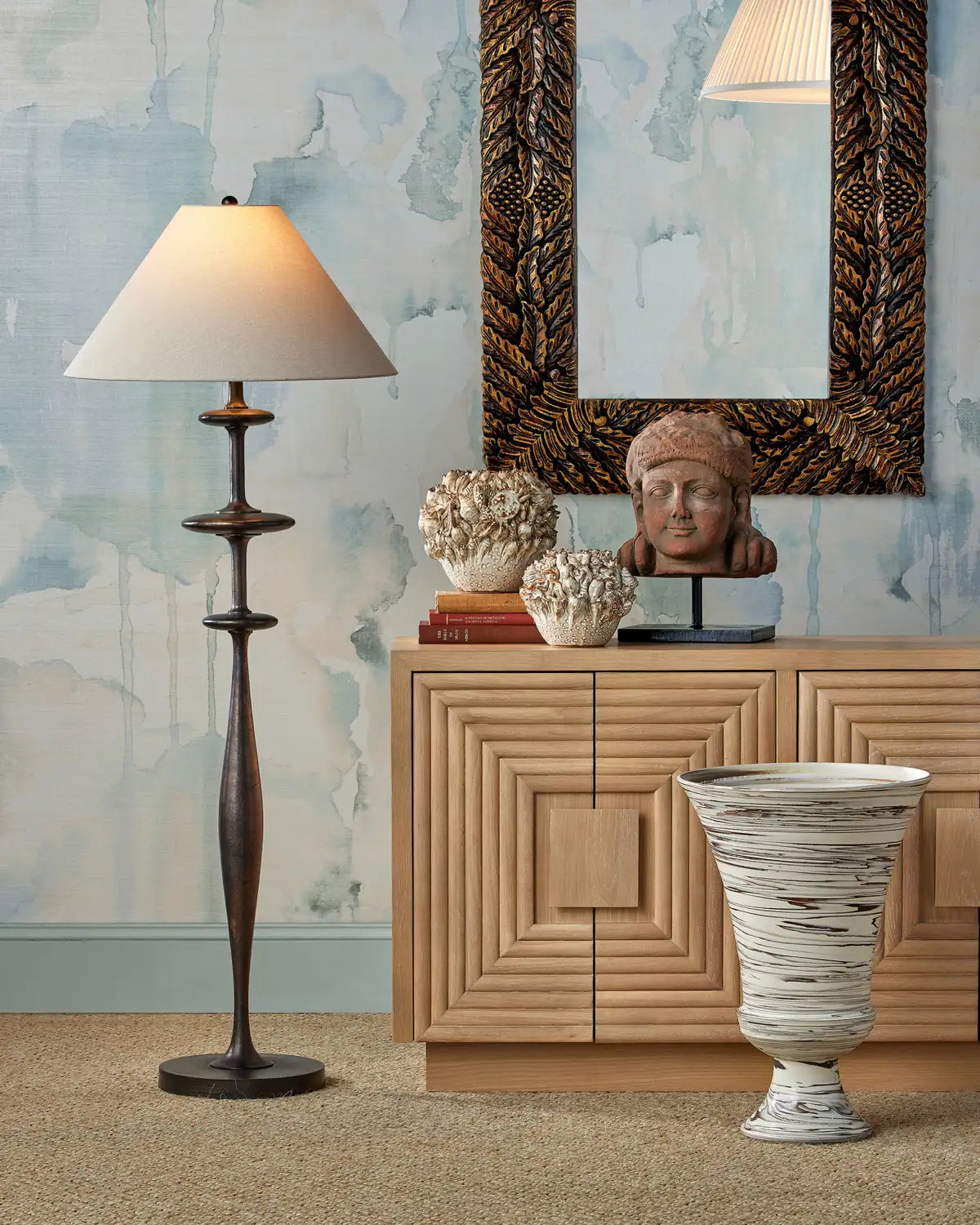 CURREY & COMPANY, AQUEOUS FLOOR LAMP, FLOOR LAMP