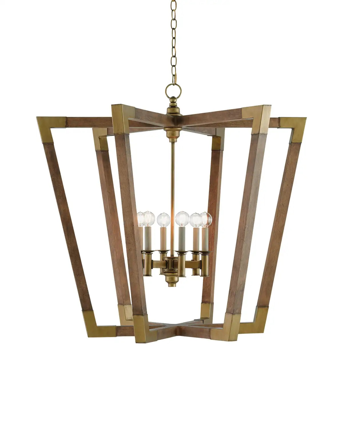 CURREY & COMPANY BASTIAN CHESTNUT LANTERN
