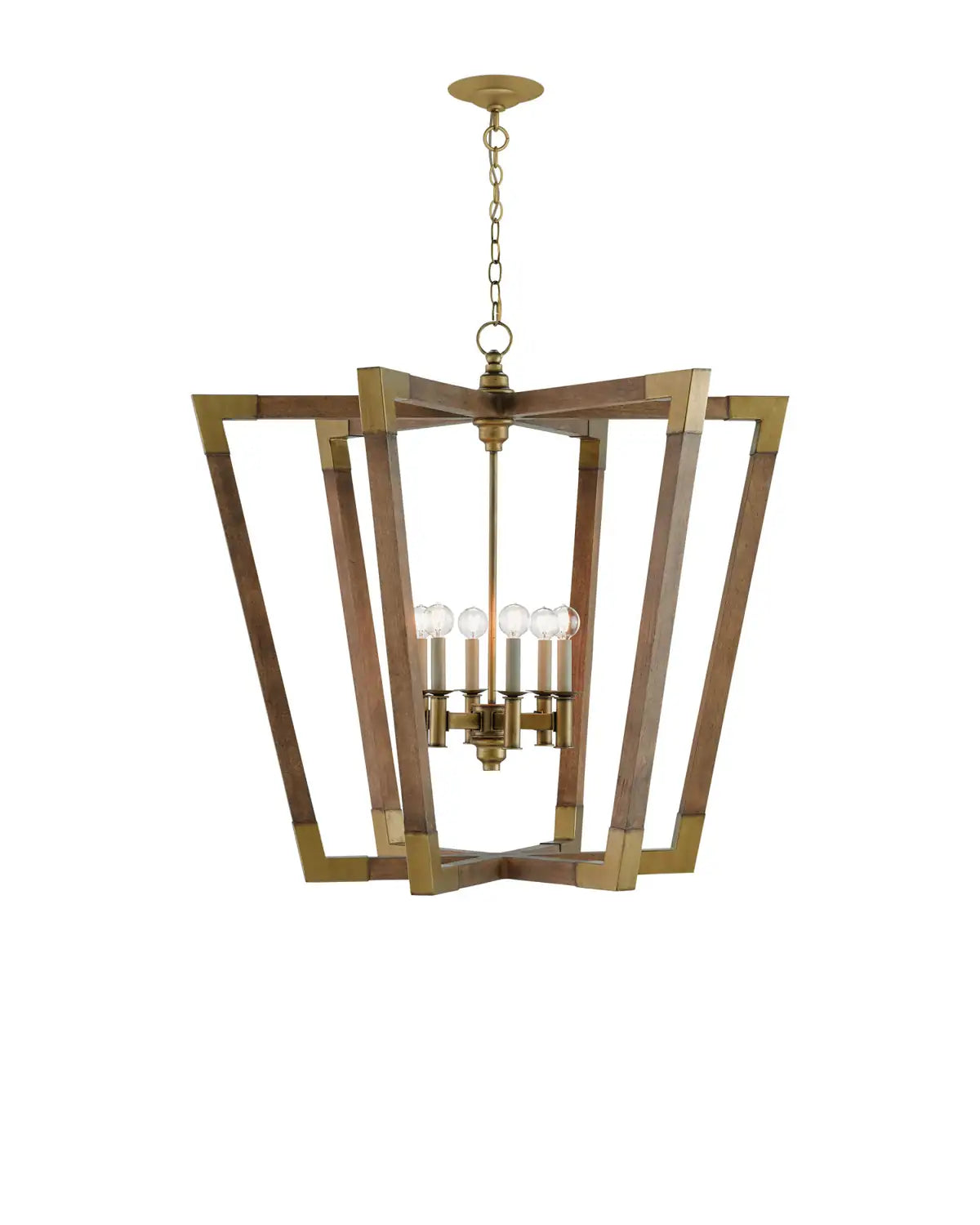CURREY & COMPANY BASTIAN CHESTNUT LANTERN