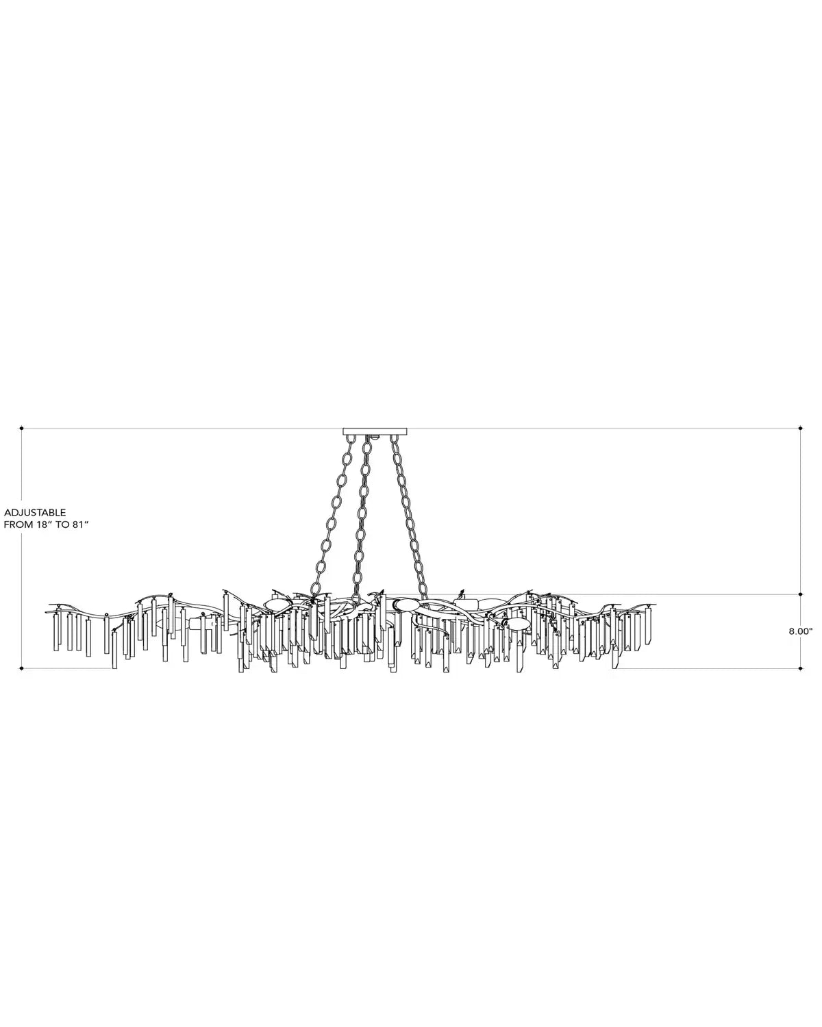 CURREY & COMPANY, FOREST LIGHT CHANDELIER, CHANDELIER LIGHT
