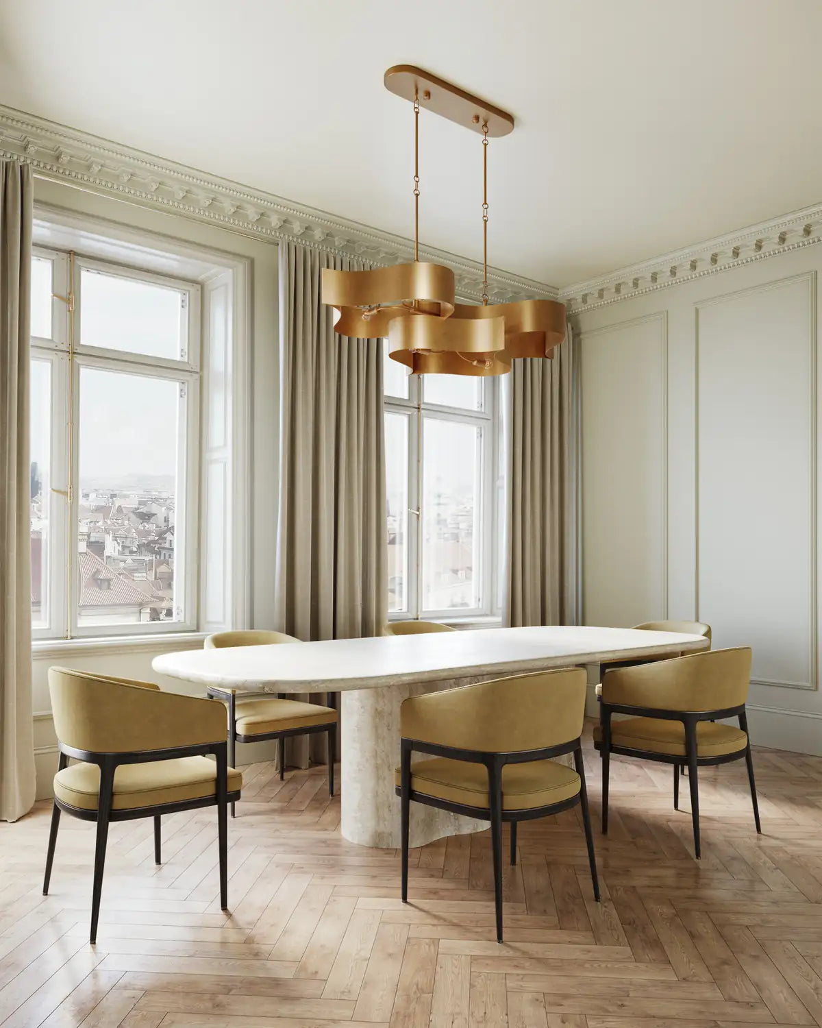 CURREY & COMPANY, GRAND LOTUS OVAL CHANDELIER, CHANDELIER LIGHT