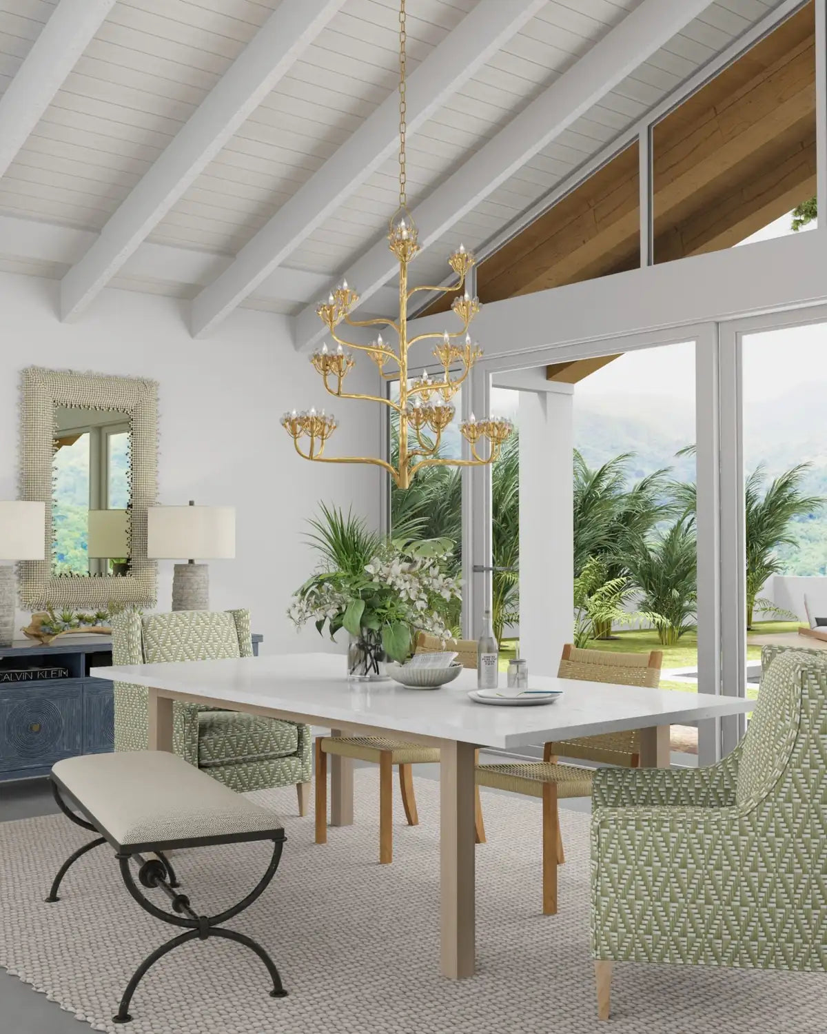 CURREY & COMPANY, AGAVE AMERICANA CHANDELIER, CHANDELIER LIGHT