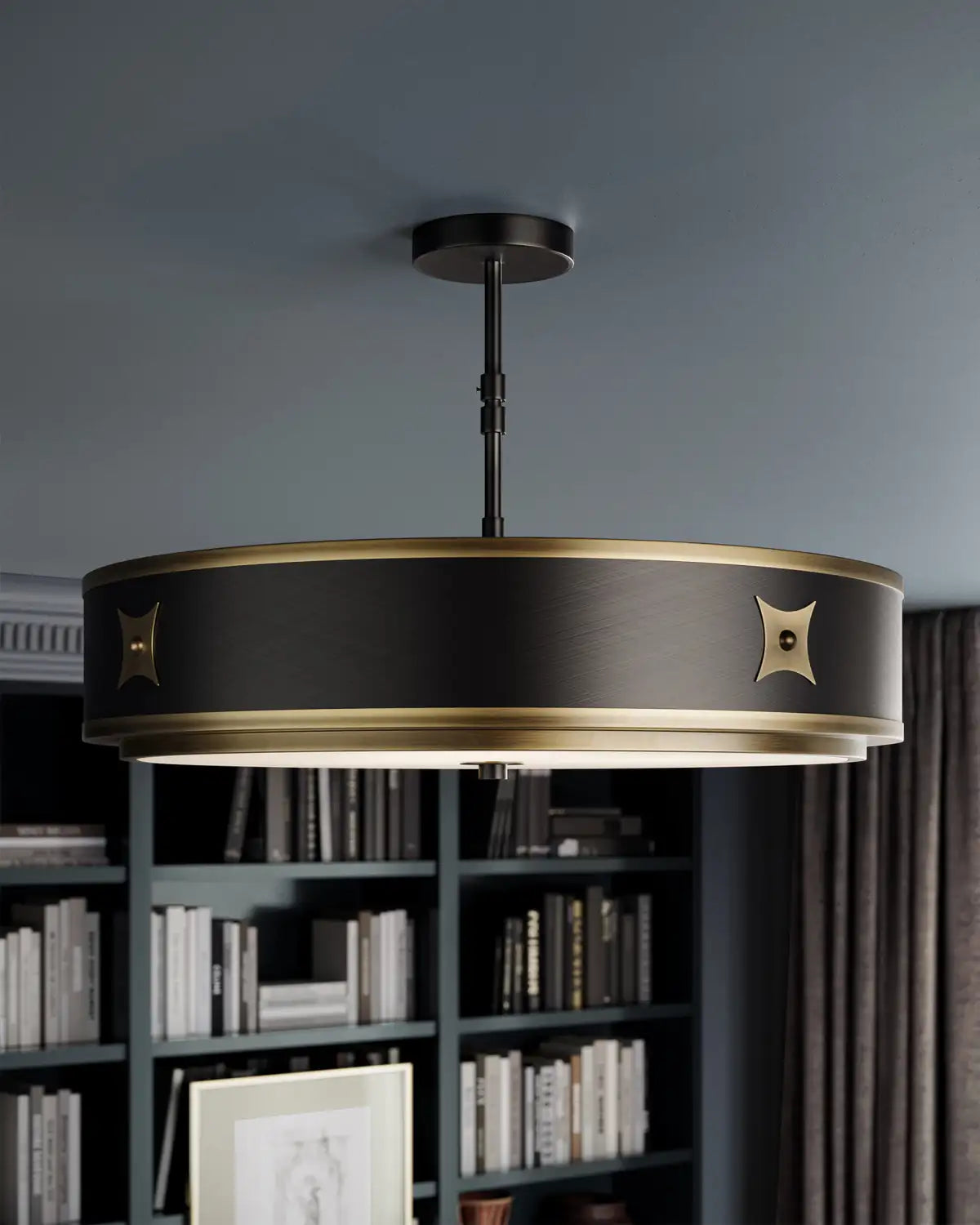CURREY & COMPANY, HUNTSMAN SEMI-FLUSH MOUNT, SEMI FLUSH MOUNT LIGHT