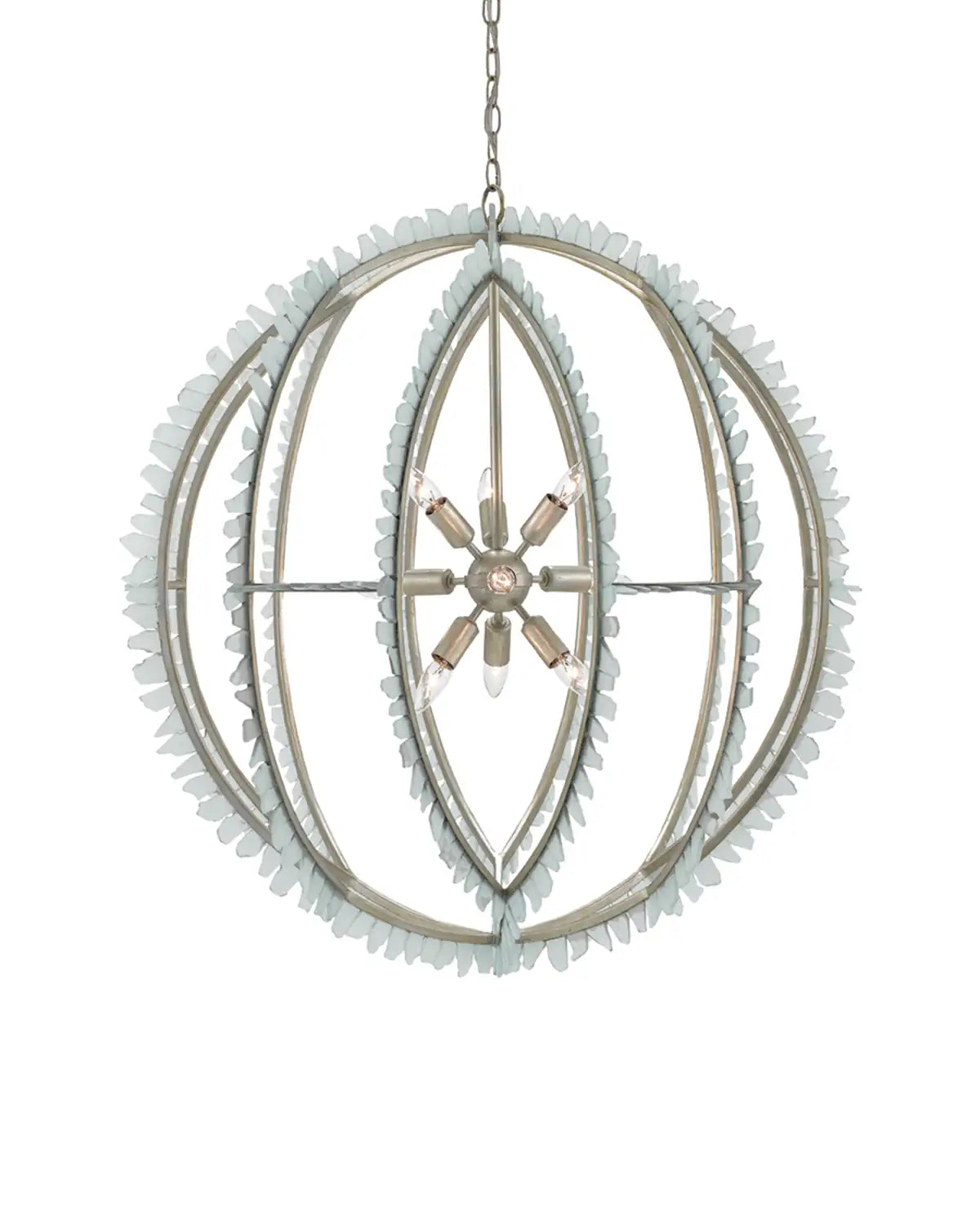 CURREY & COMPANY, SALTWATER ORB CHANDELIER, CHANDELIER LIGHT
