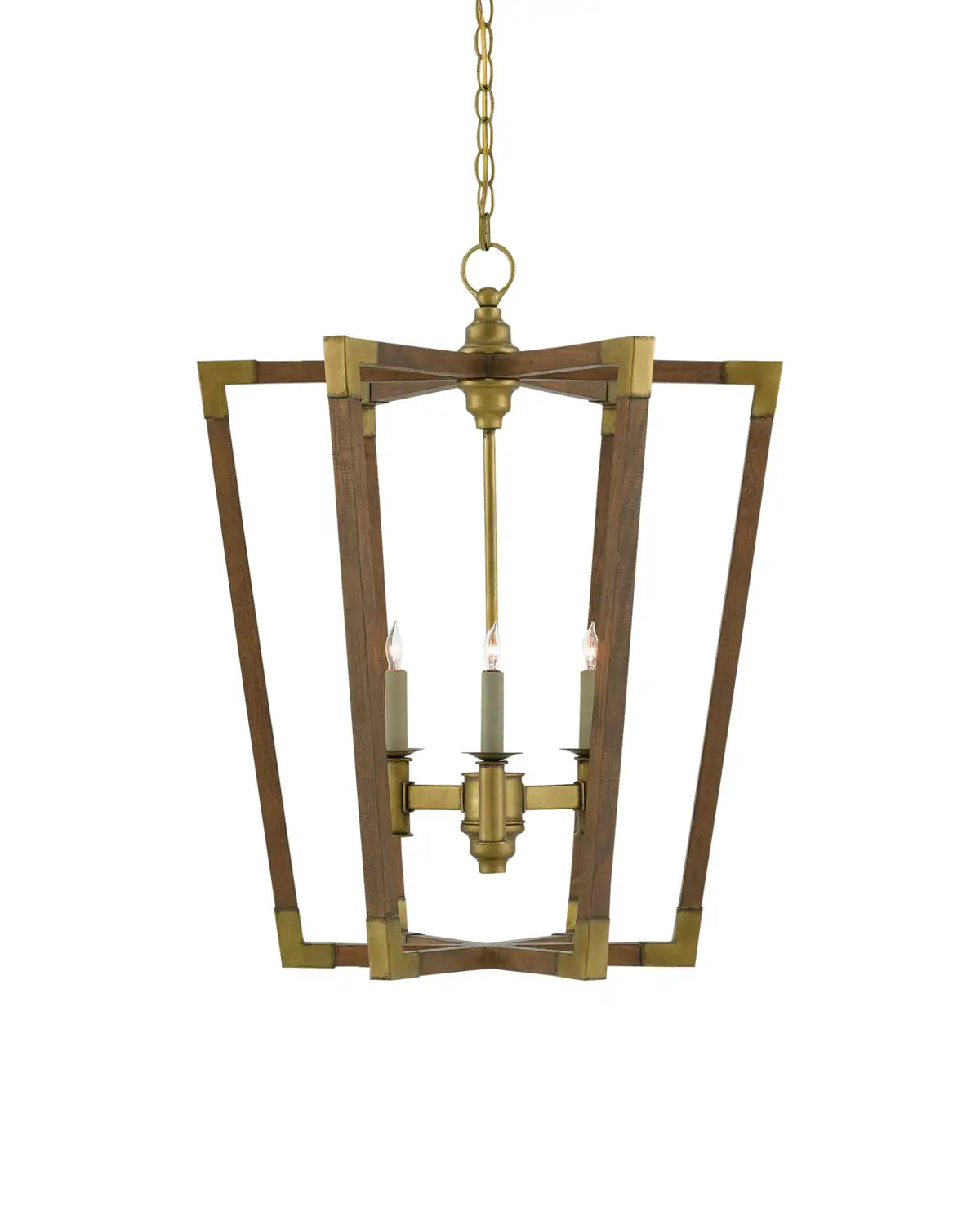 CURREY & COMPANY BASTIAN CHESTNUT LANTERN