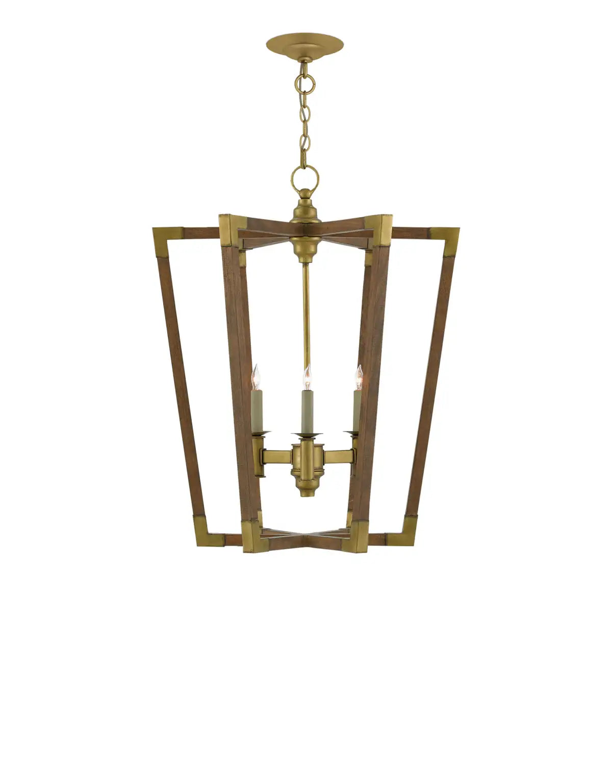 CURREY & COMPANY BASTIAN CHESTNUT LANTERN